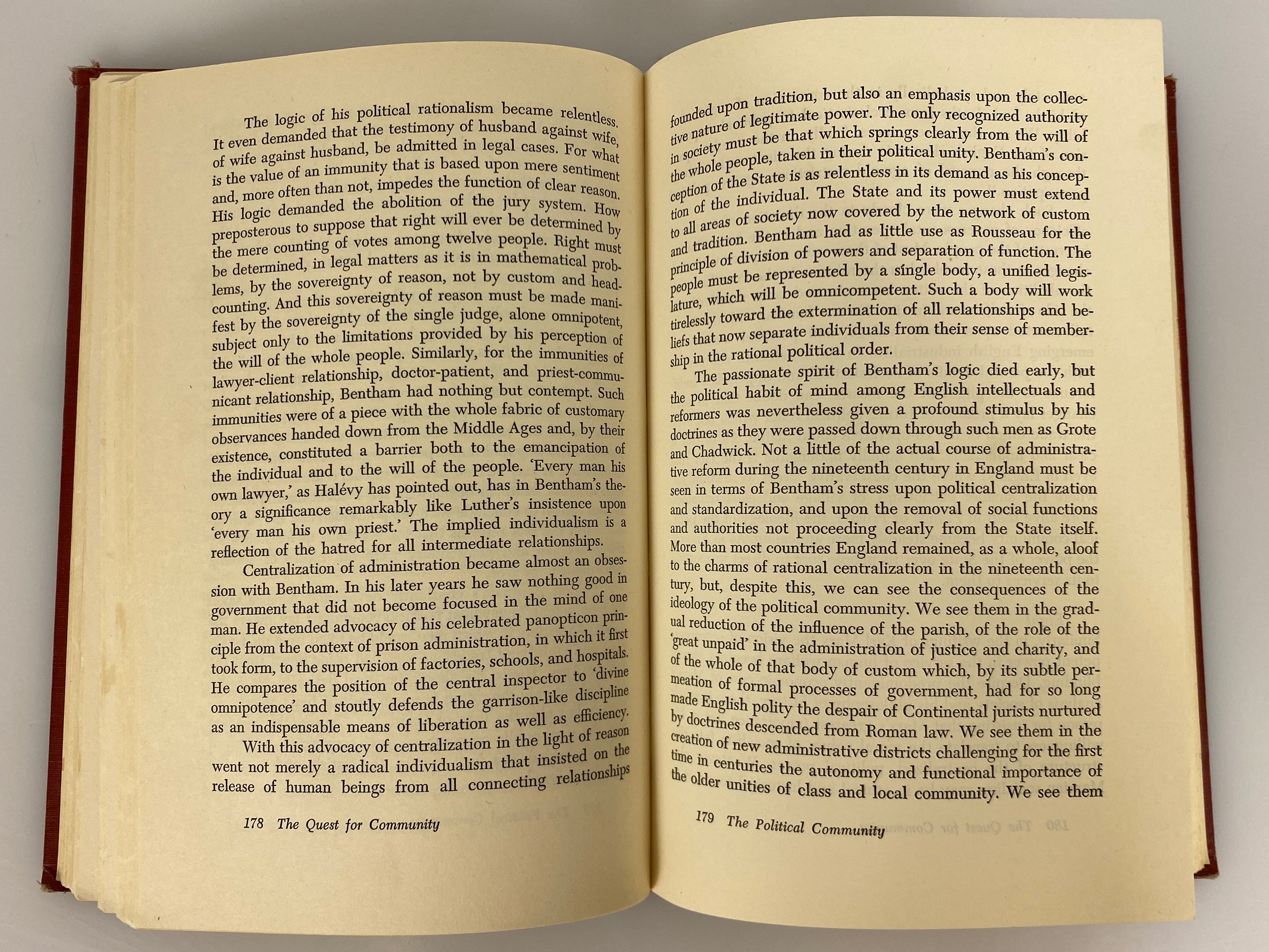 The Quest for Community Ethics of Order & Freedom by Nisbet 1953 Ex-Library HC