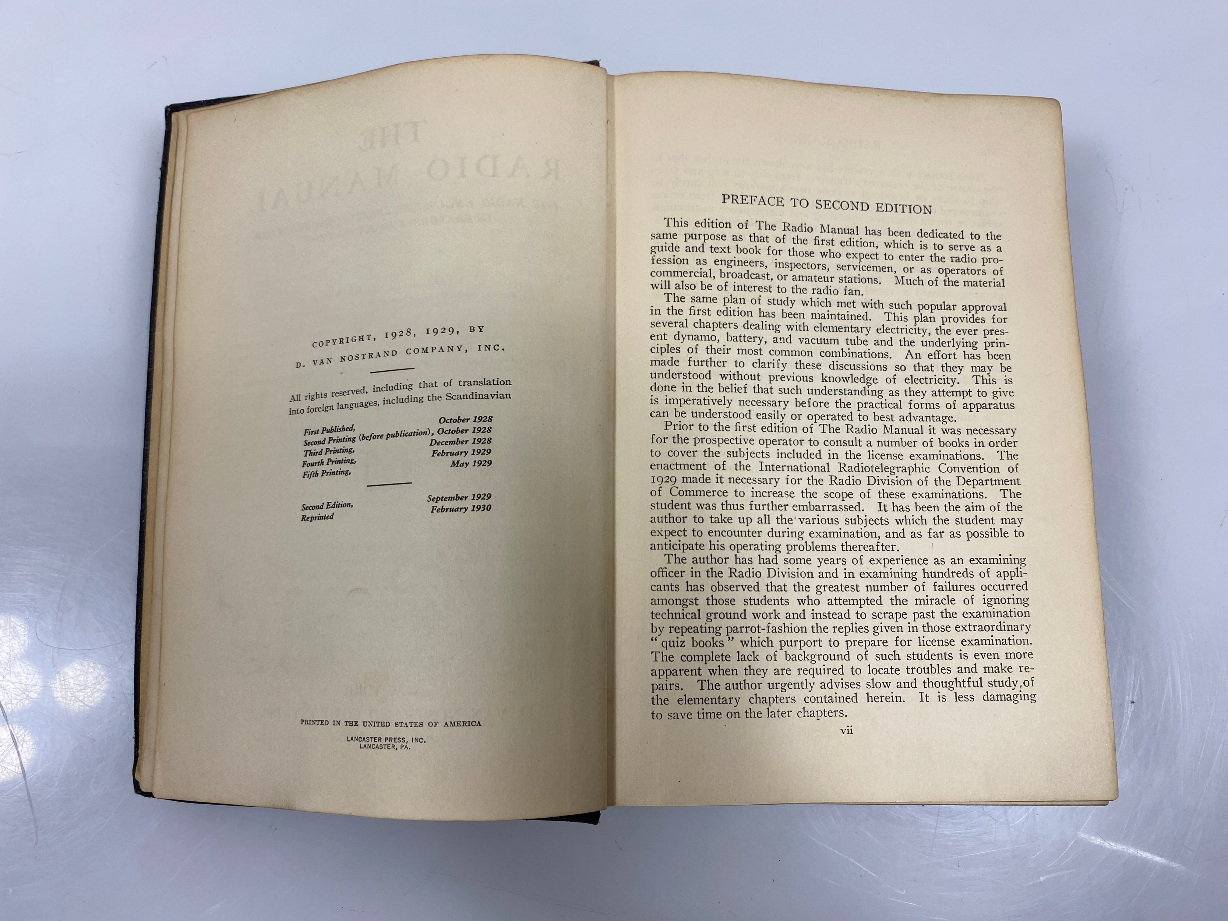 The Radio Manual by Sterling 1929 5th Print HC