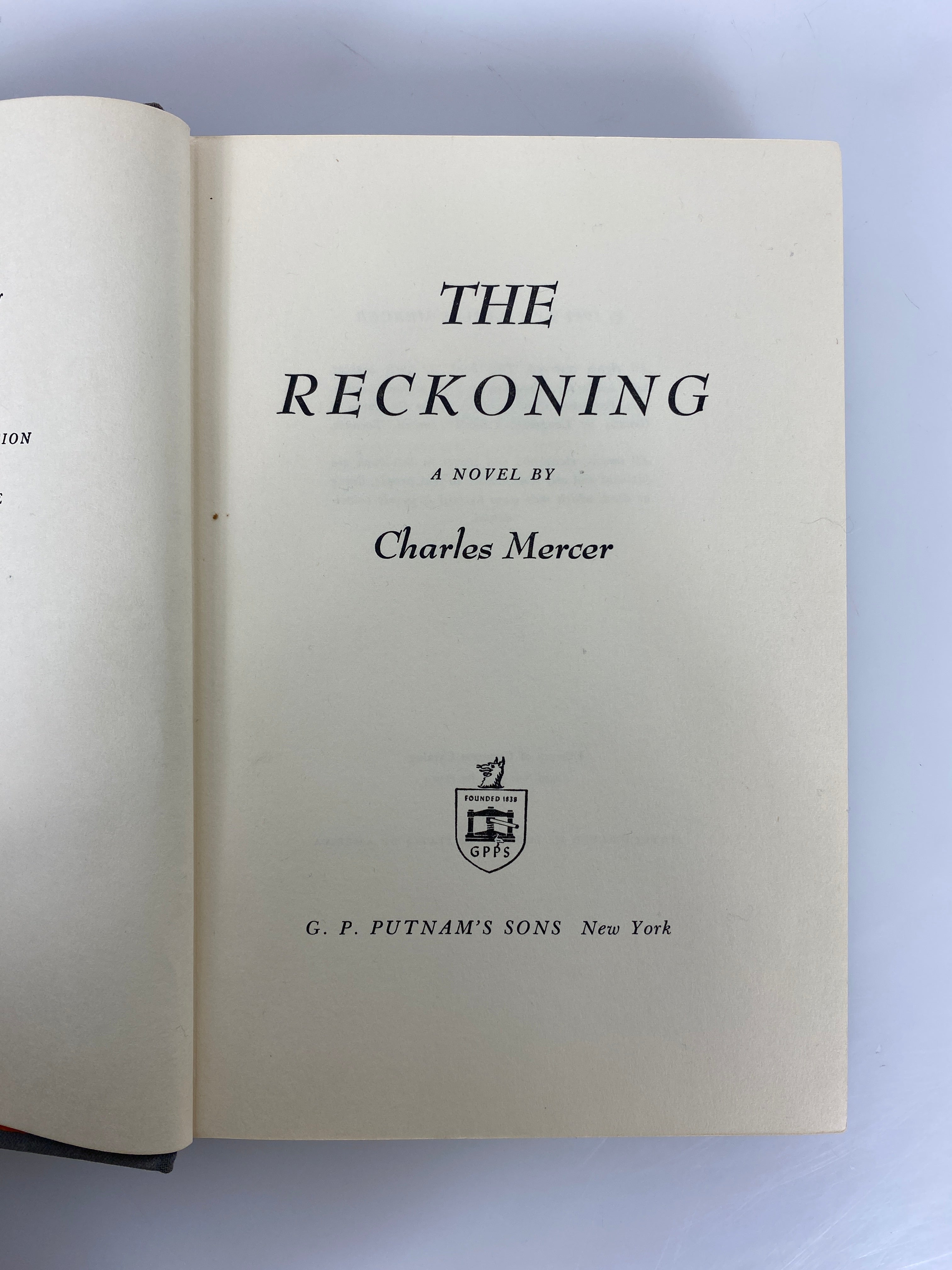 The Reckoning by Charles Mercer (1962) Vintage HC