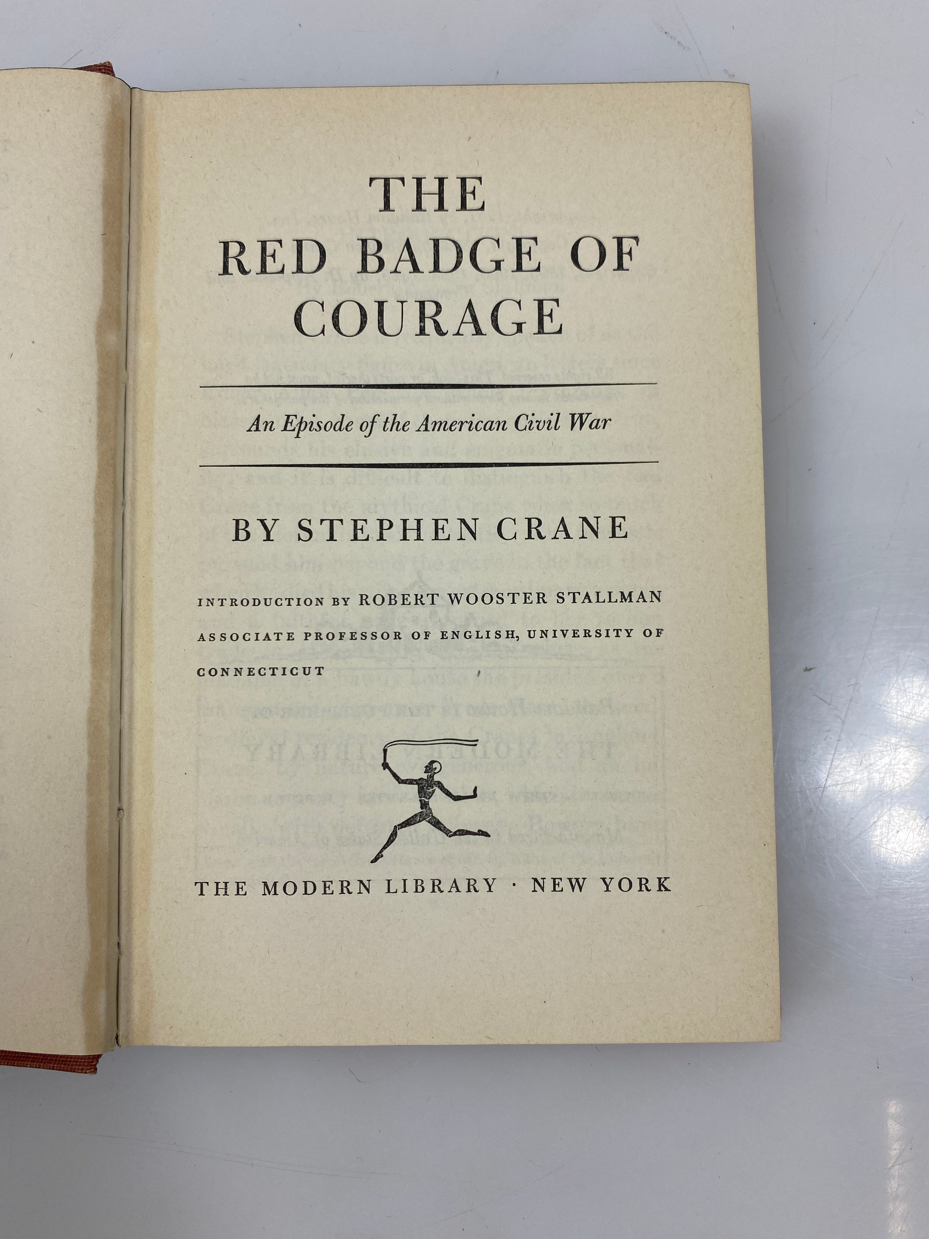 The Red Badge of Courage by Stephen Crane Modern Library 1951 HCDJ