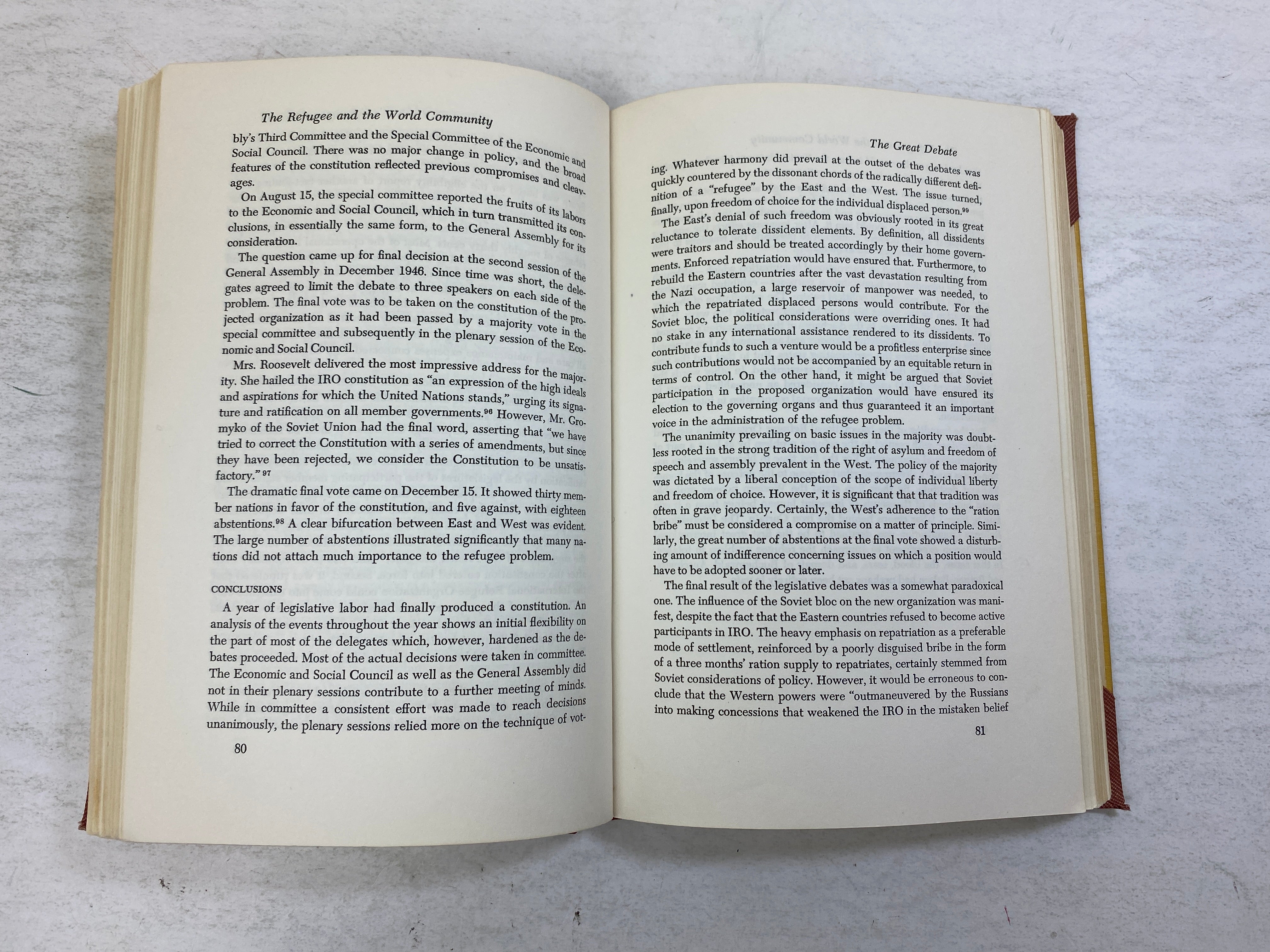 The Refugee and the World Community by Stoessinger Ex-library 1956 HC