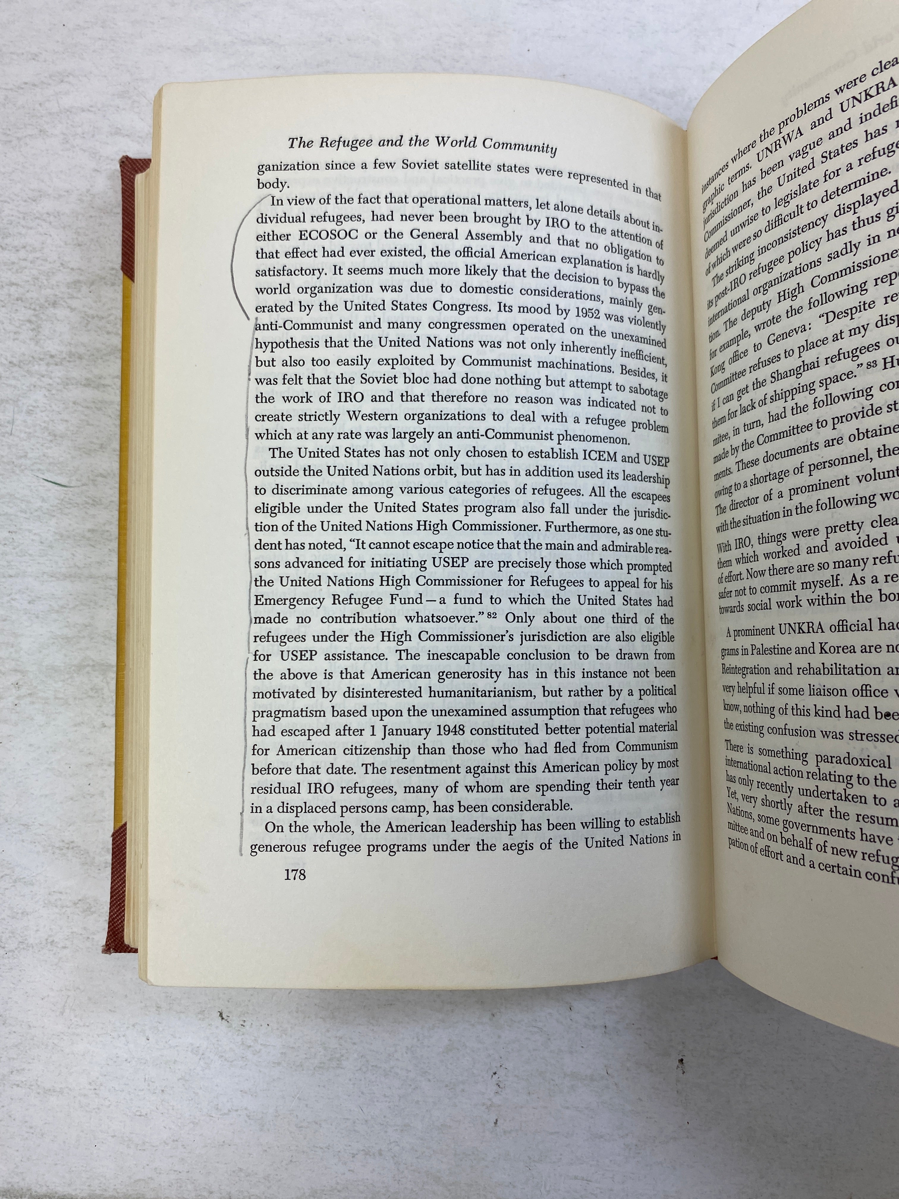 The Refugee and the World Community by Stoessinger Ex-library 1956 HC