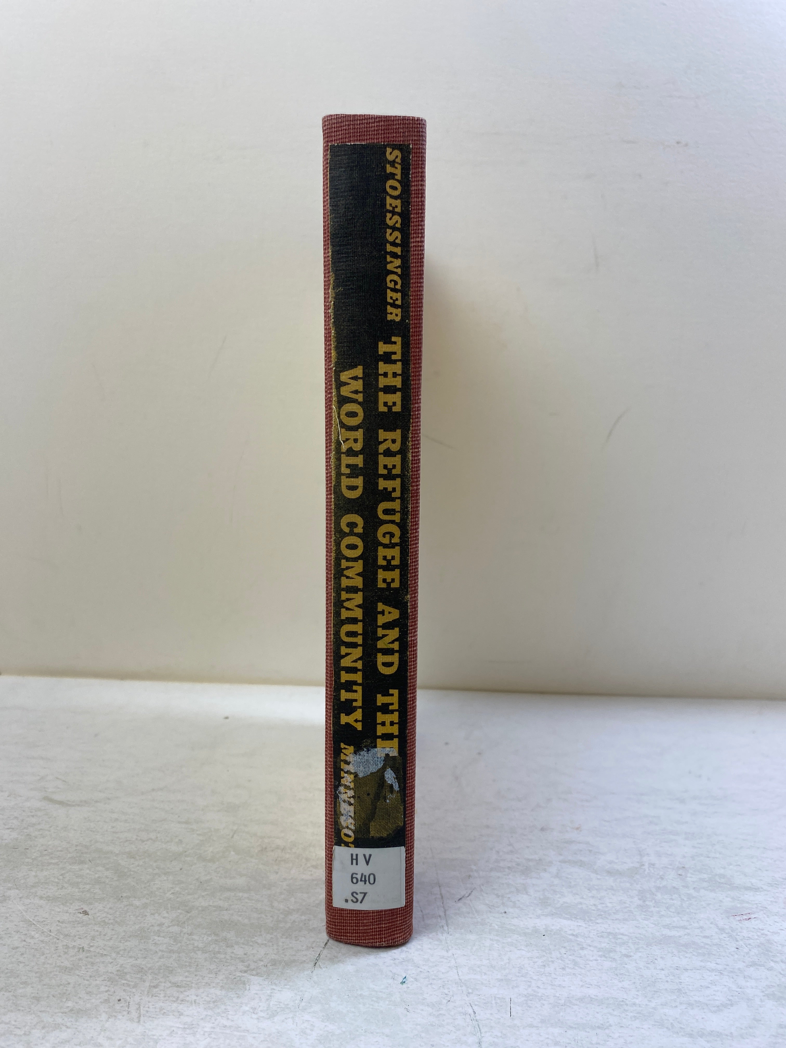 The Refugee and the World Community by Stoessinger Ex-library 1956 HC
