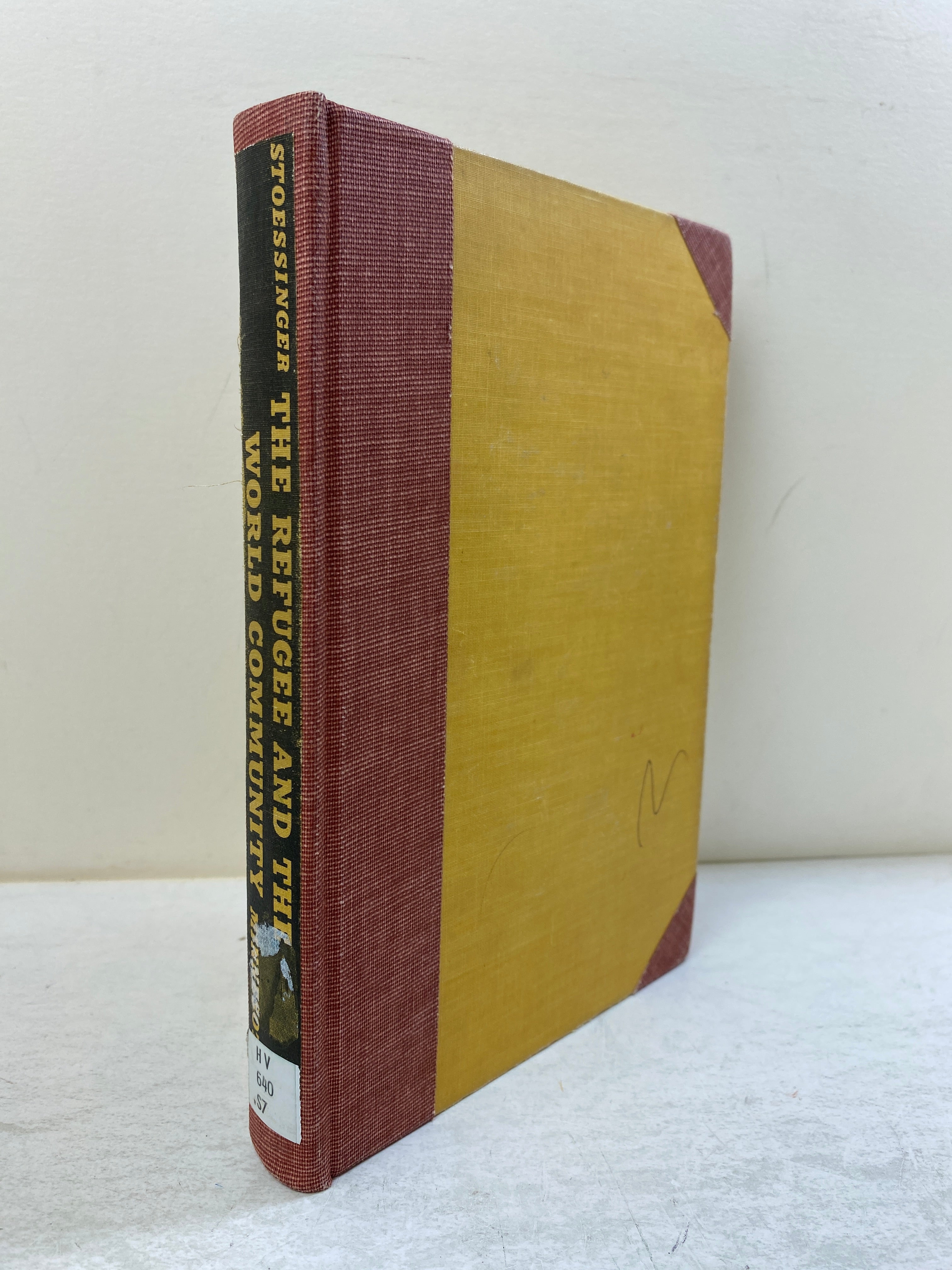 The Refugee and the World Community by Stoessinger Ex-library 1956 HC