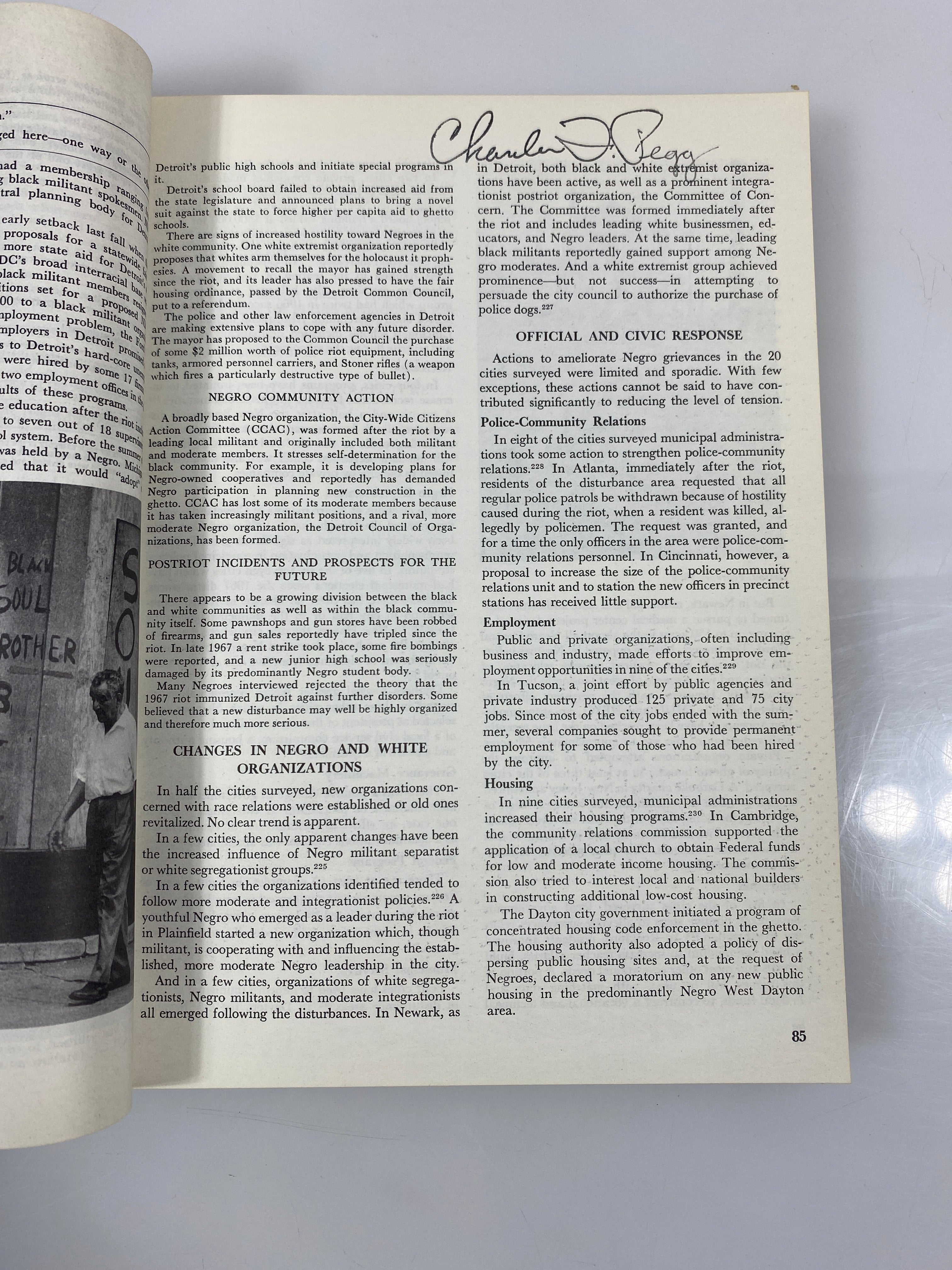 The Report of the National Advisory Commission on Civil Disorders 1968 SC