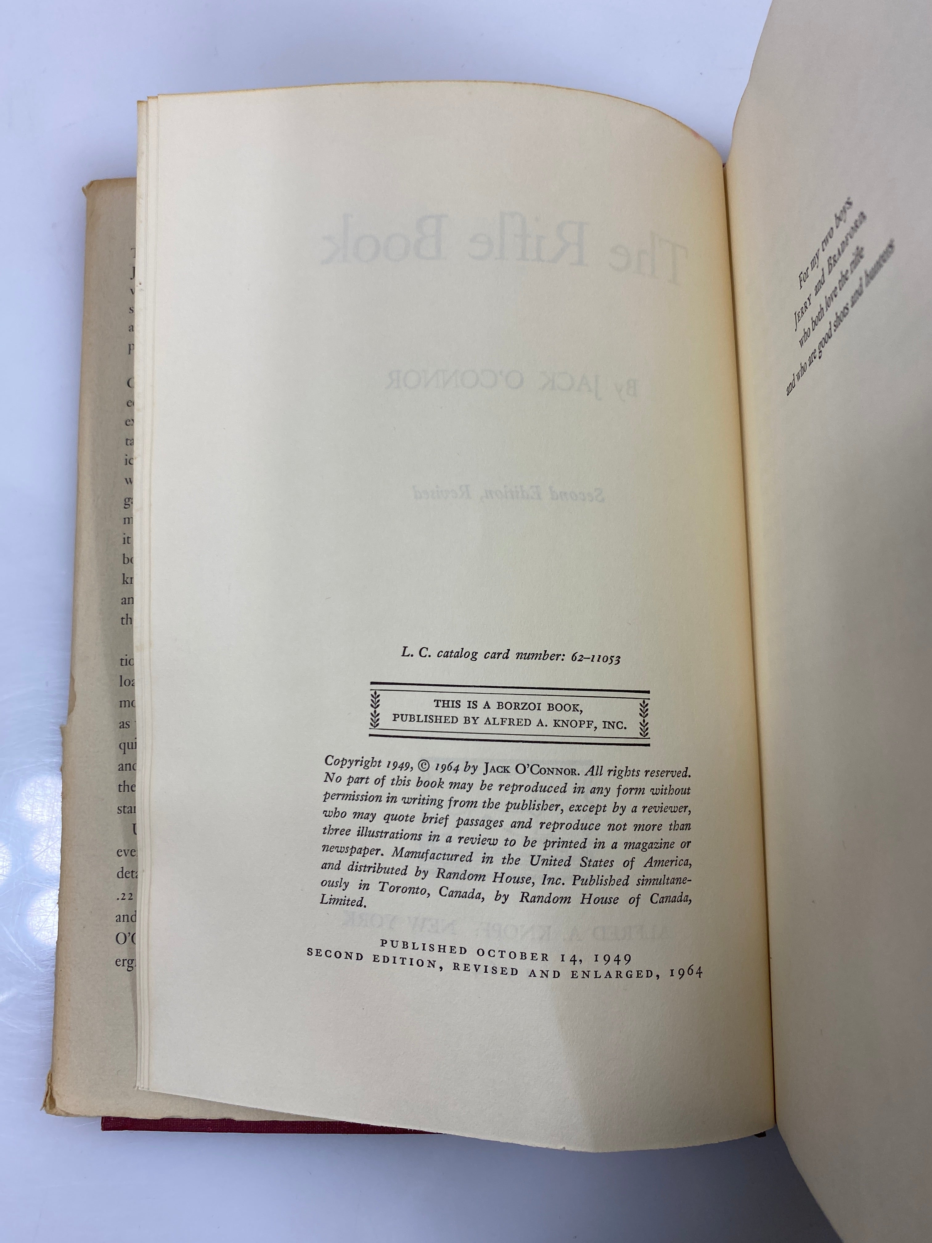 The Rifle Book by O'Connor 1964 2nd Ed. HCDJ