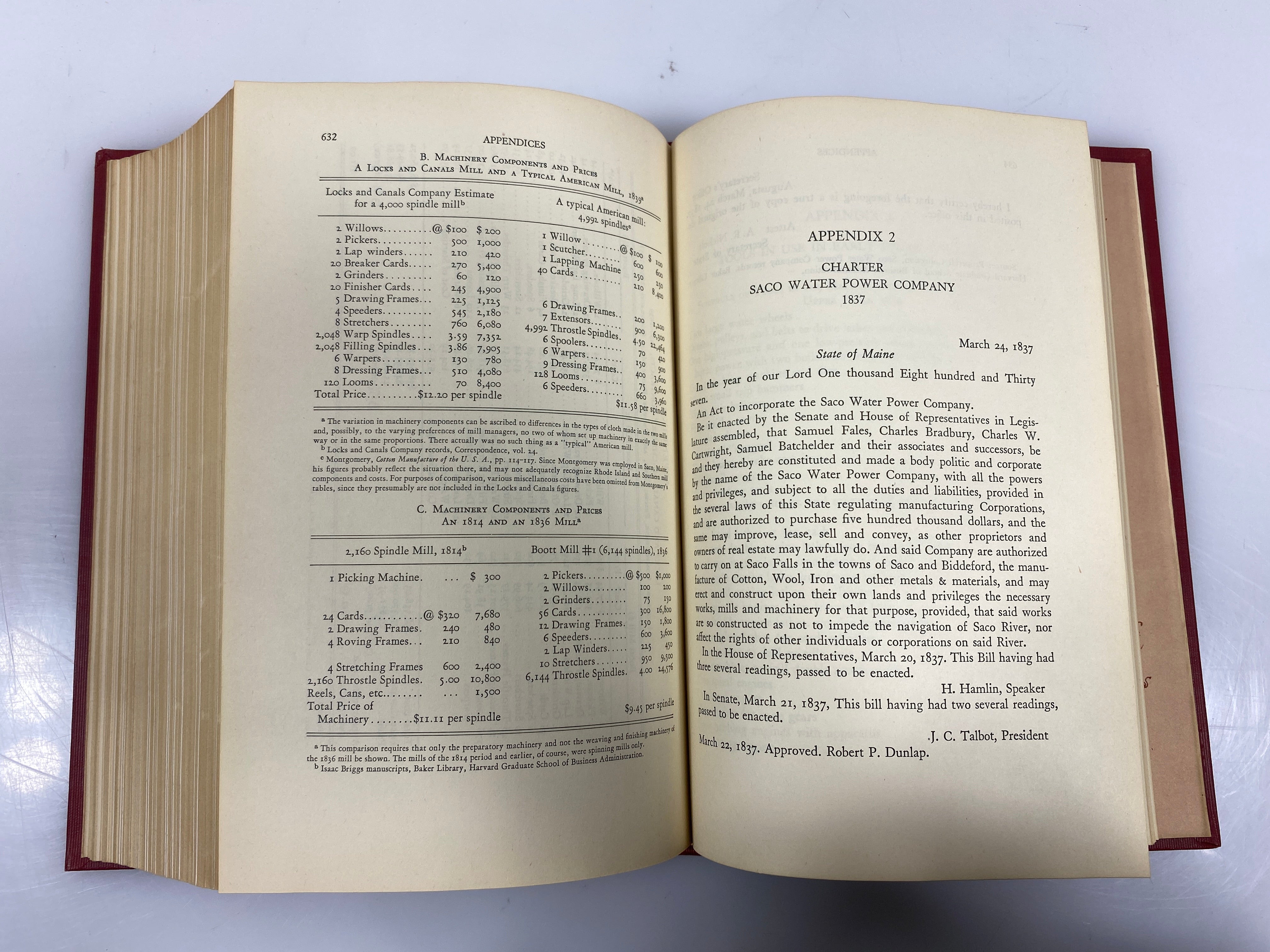 The Saco-Lowell Shops 1813-1949 Harvard University Press 1950 HC