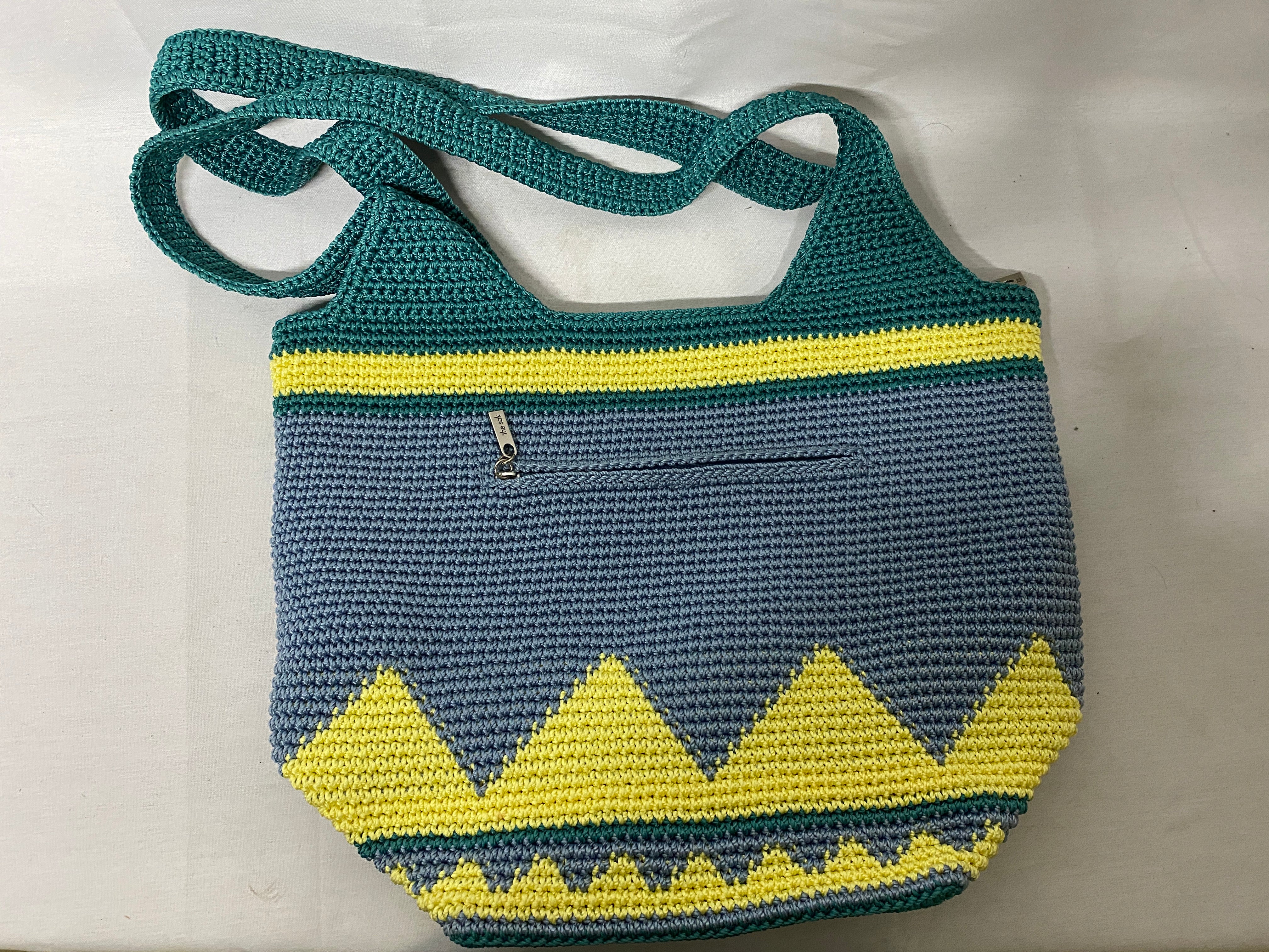 The Sak x Oceana Recycled Ocean Plastic Crochet Shoulder Bag