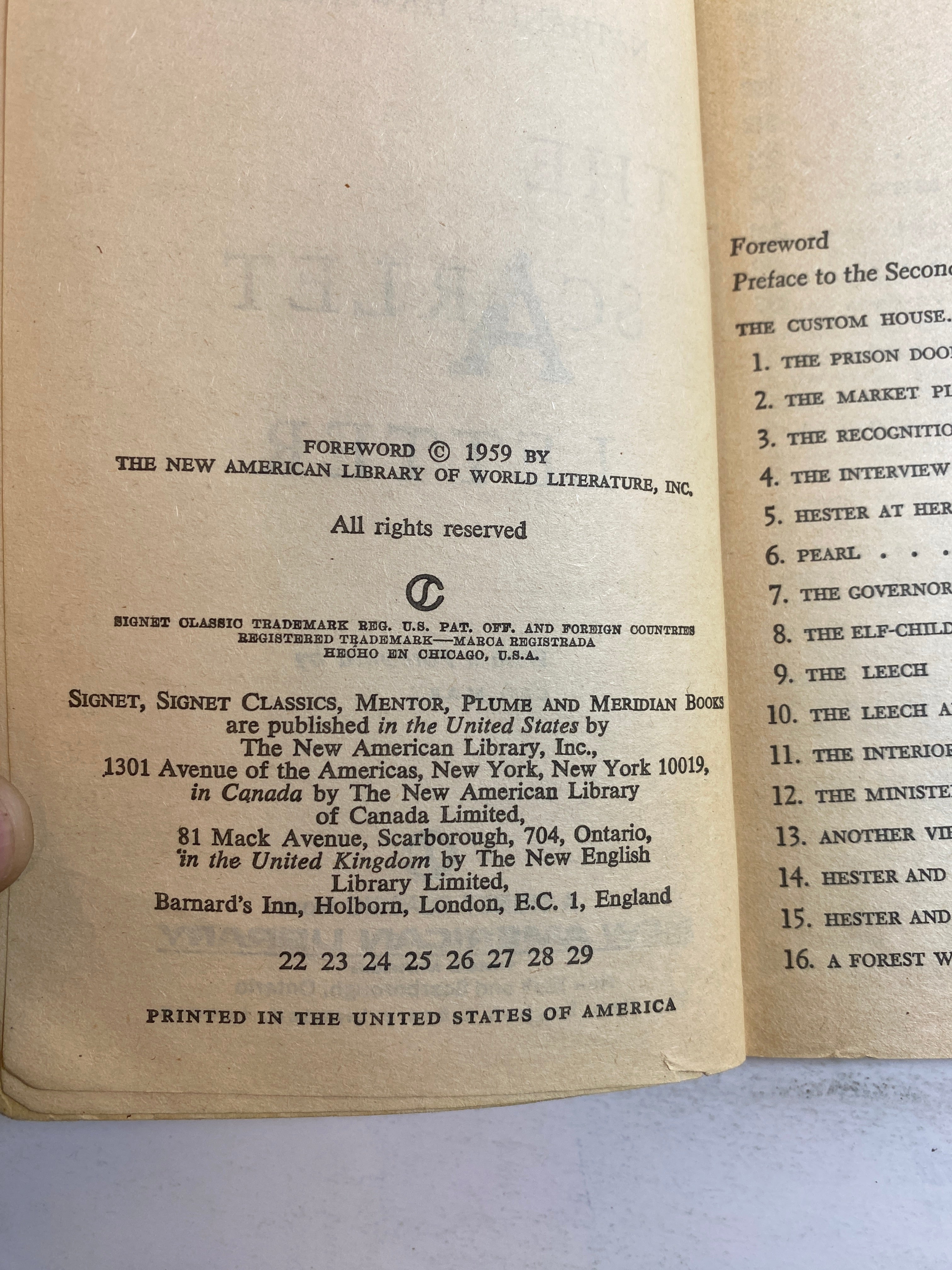 The Scarlet Letter Nathaniel Hawthorne SC 1959