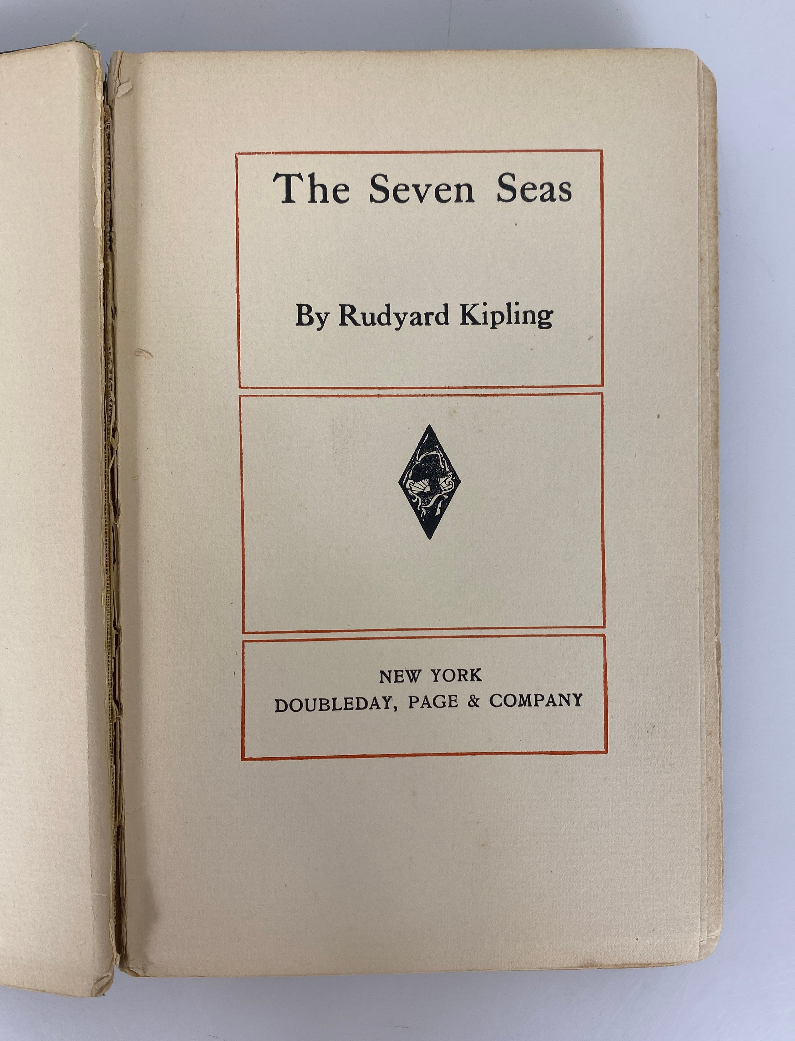 The Seven Seas by Rudyard Kipling 1905 Doubleday Page Antique HC