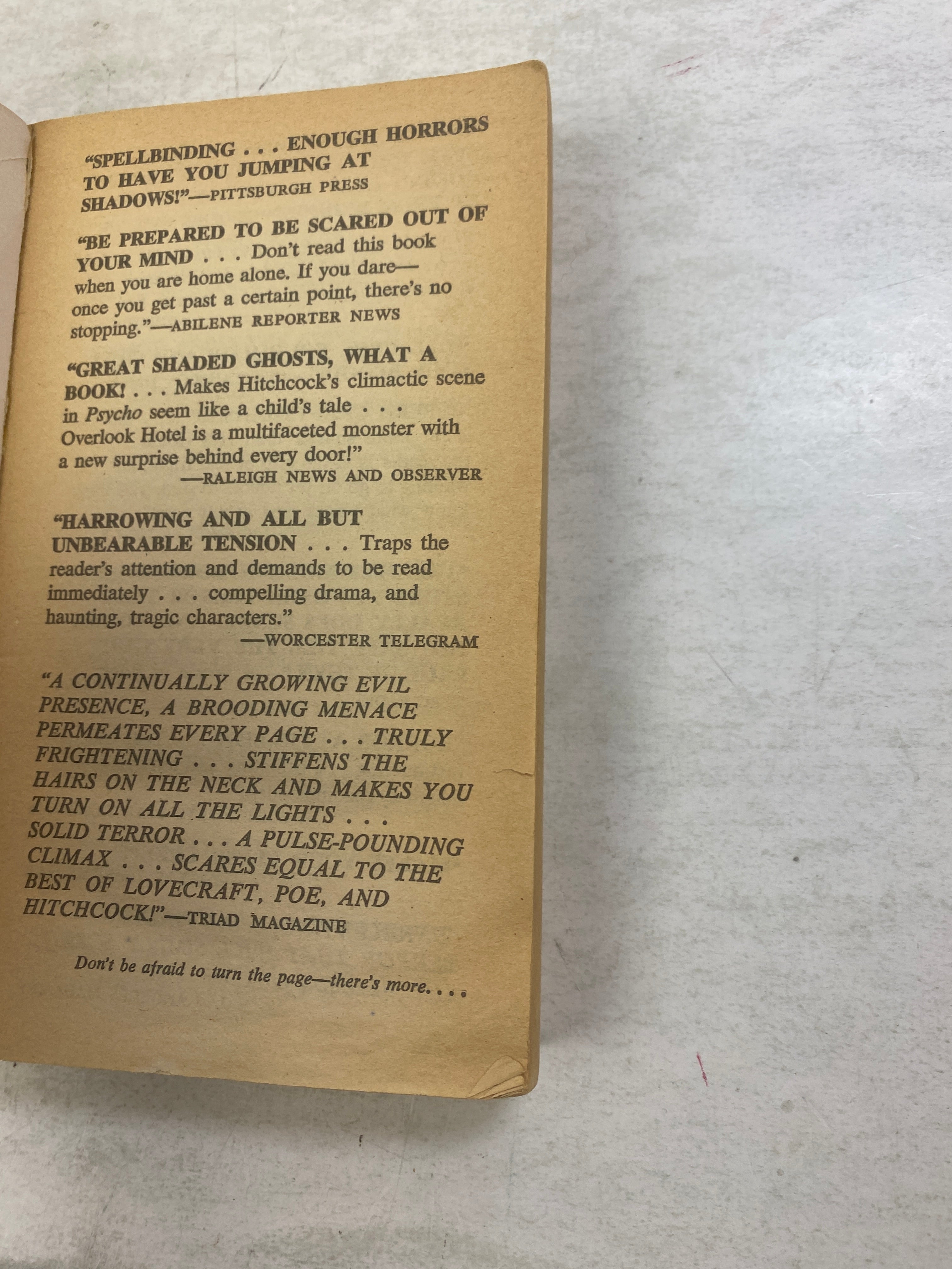 The Shining Stephen King paperback 1978