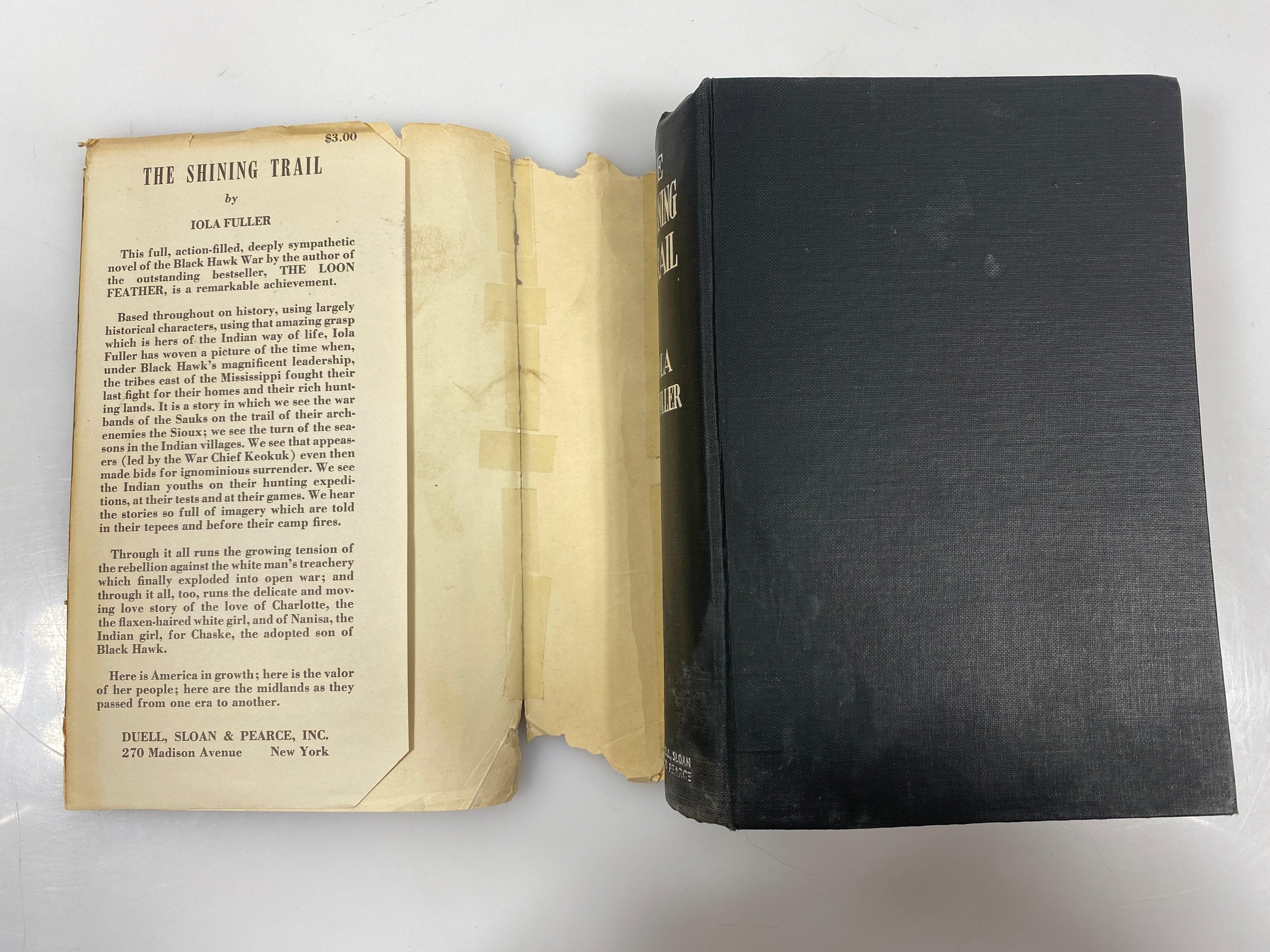 The Shining Trail by Iola Fuller Duell, Sloan and Pearce 1943 HCDJ
