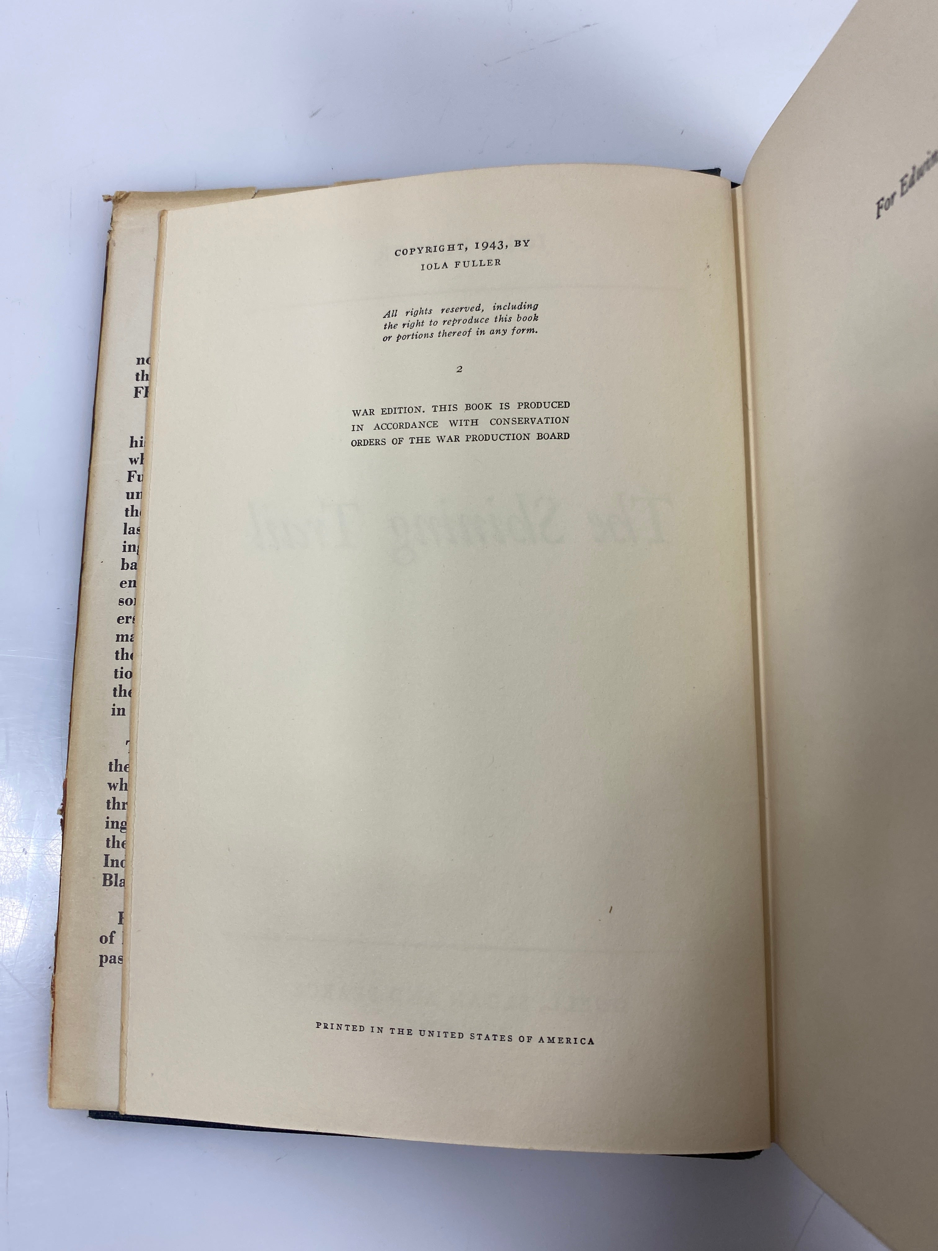 The Shining Trail by Iola Fuller Duell, Sloan and Pearce 1943 HCDJ