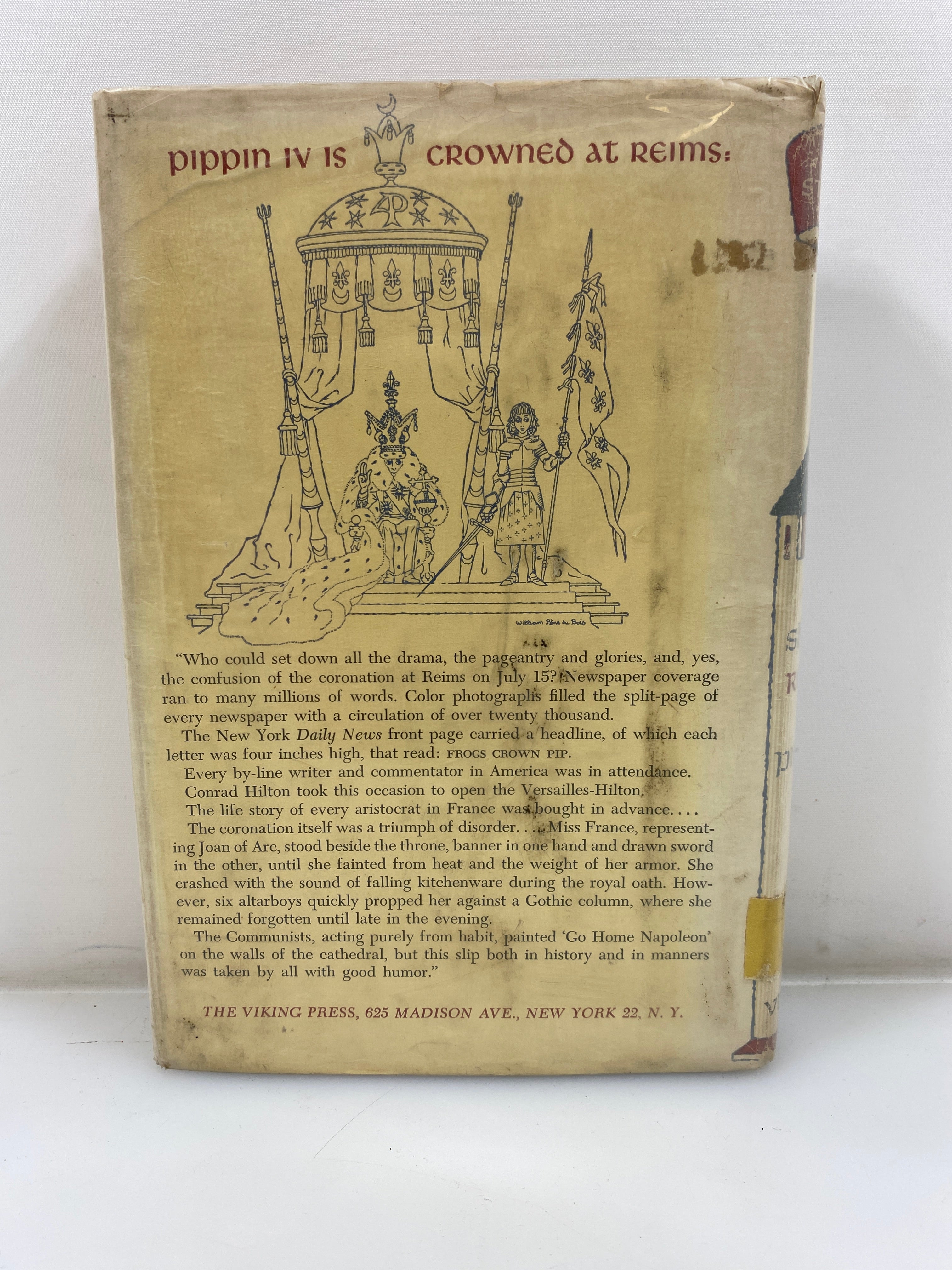 The Short of Reign Pippin IV by Steinbeck Ex-library 1957 HCDJ