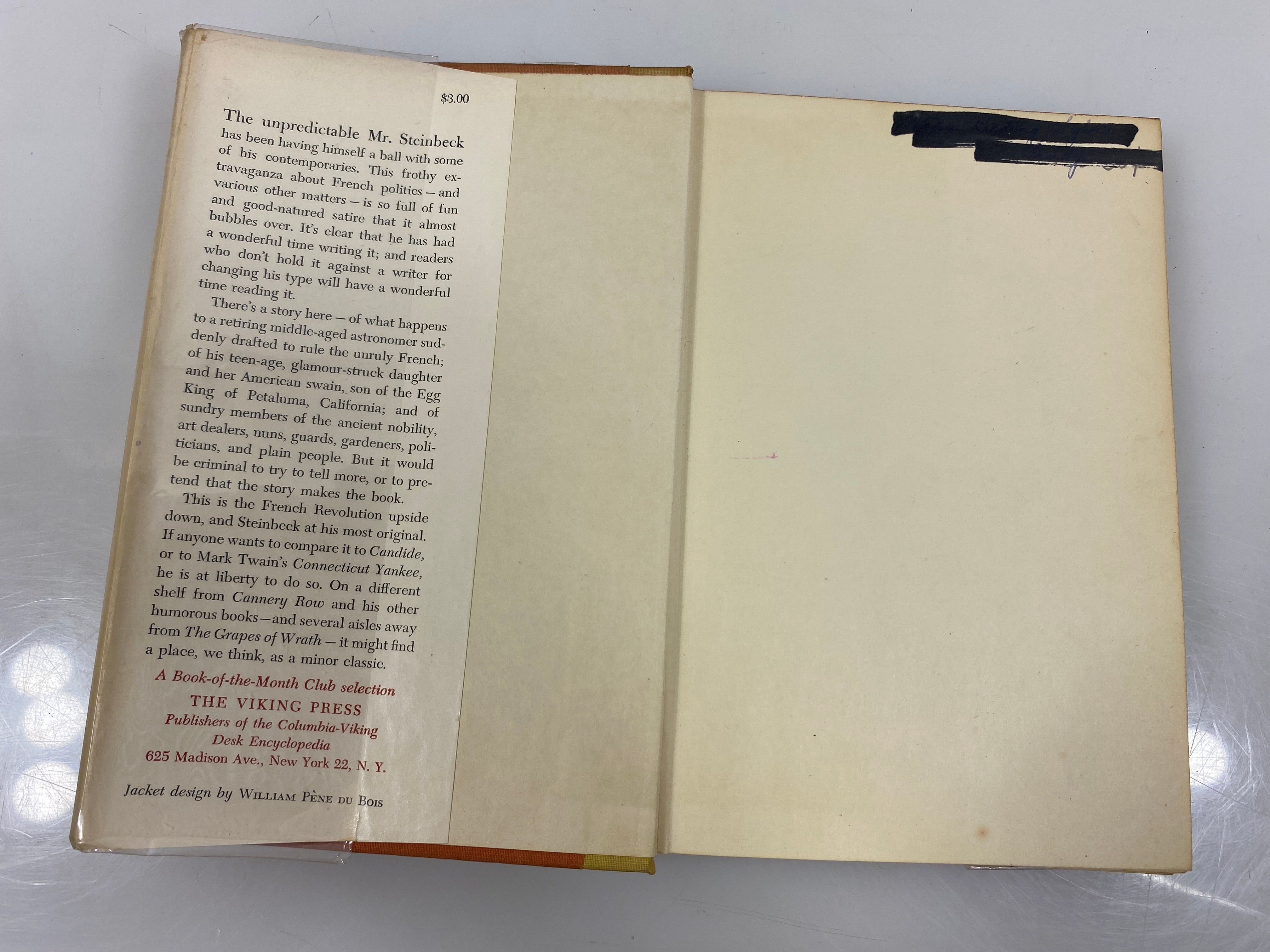 The Short of Reign Pippin IV by Steinbeck Ex-library 1957 HCDJ