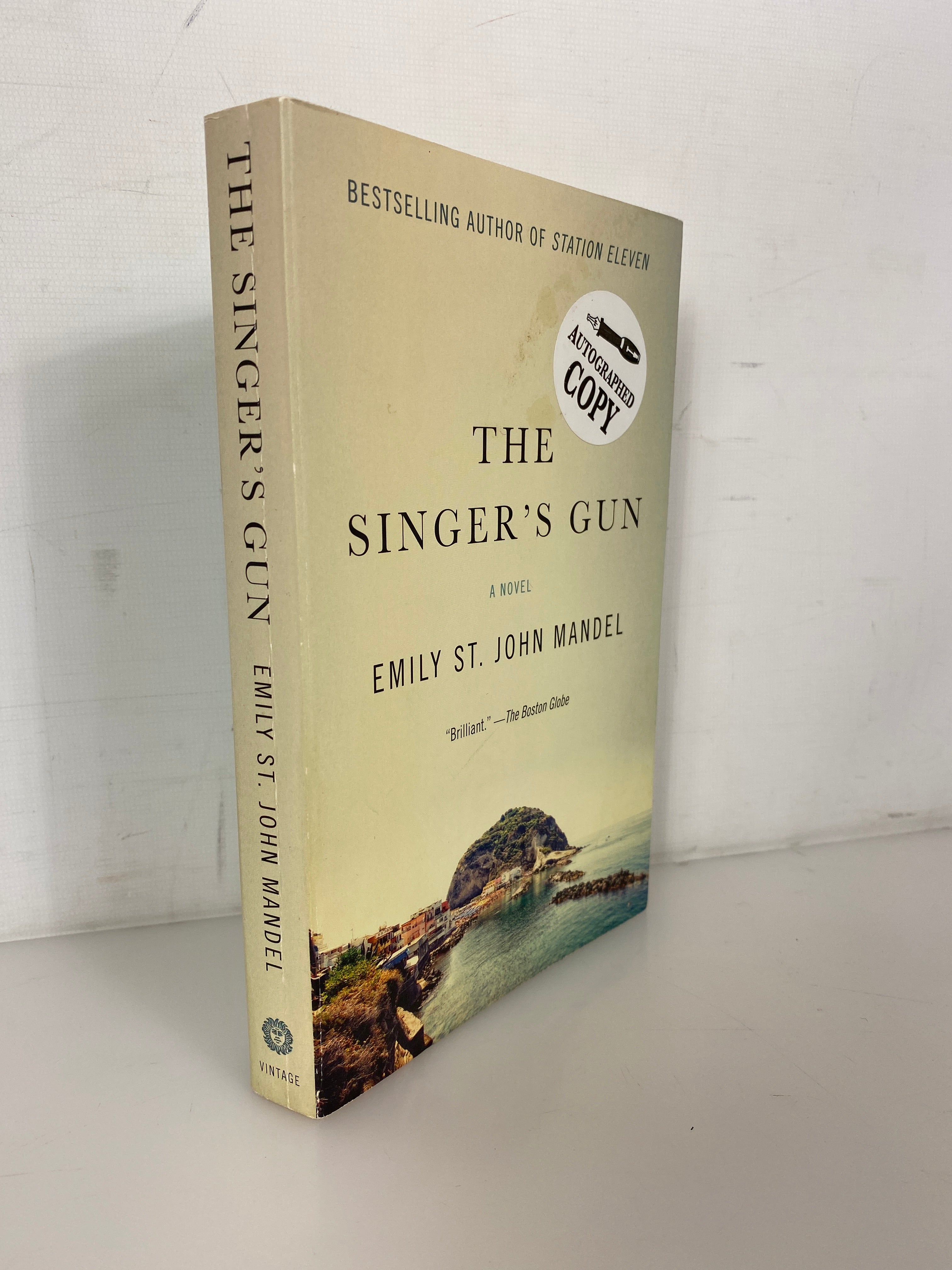 The Singer's Gun by Emily St John Mandel Signed 2015 1st Vintage Books Ed SC