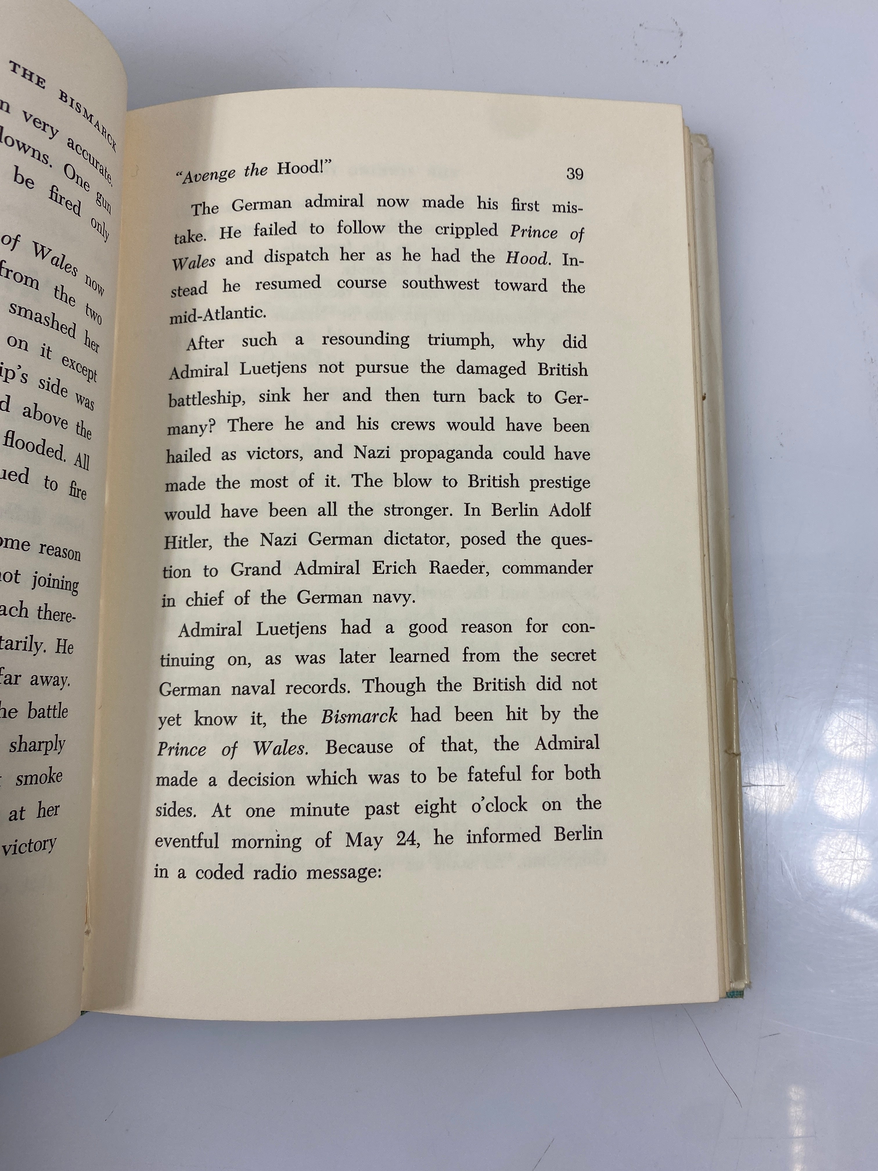 The Sinking of the Bismarck Shirer Random House 1962 HCDJ