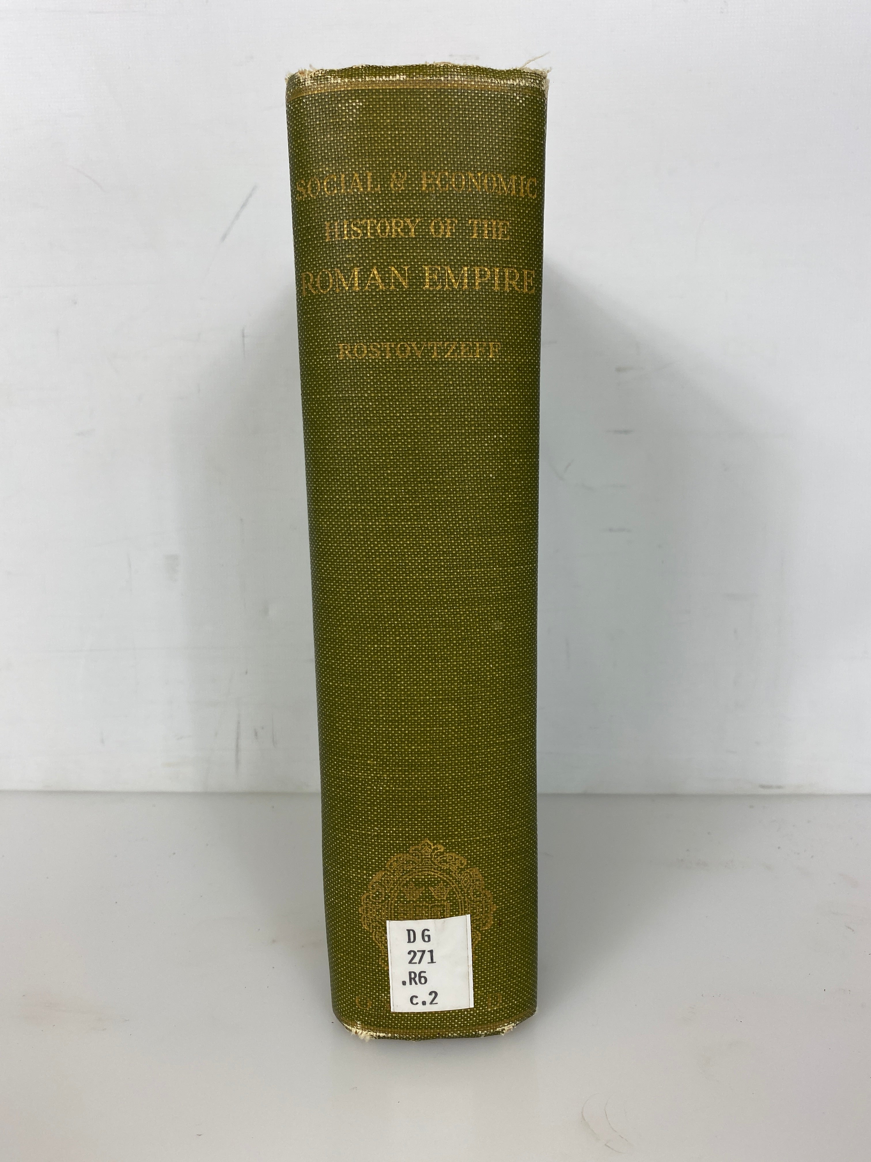 The Social & Economic History of the Roman Empire Rostovtzeff 1926 Ex-Library