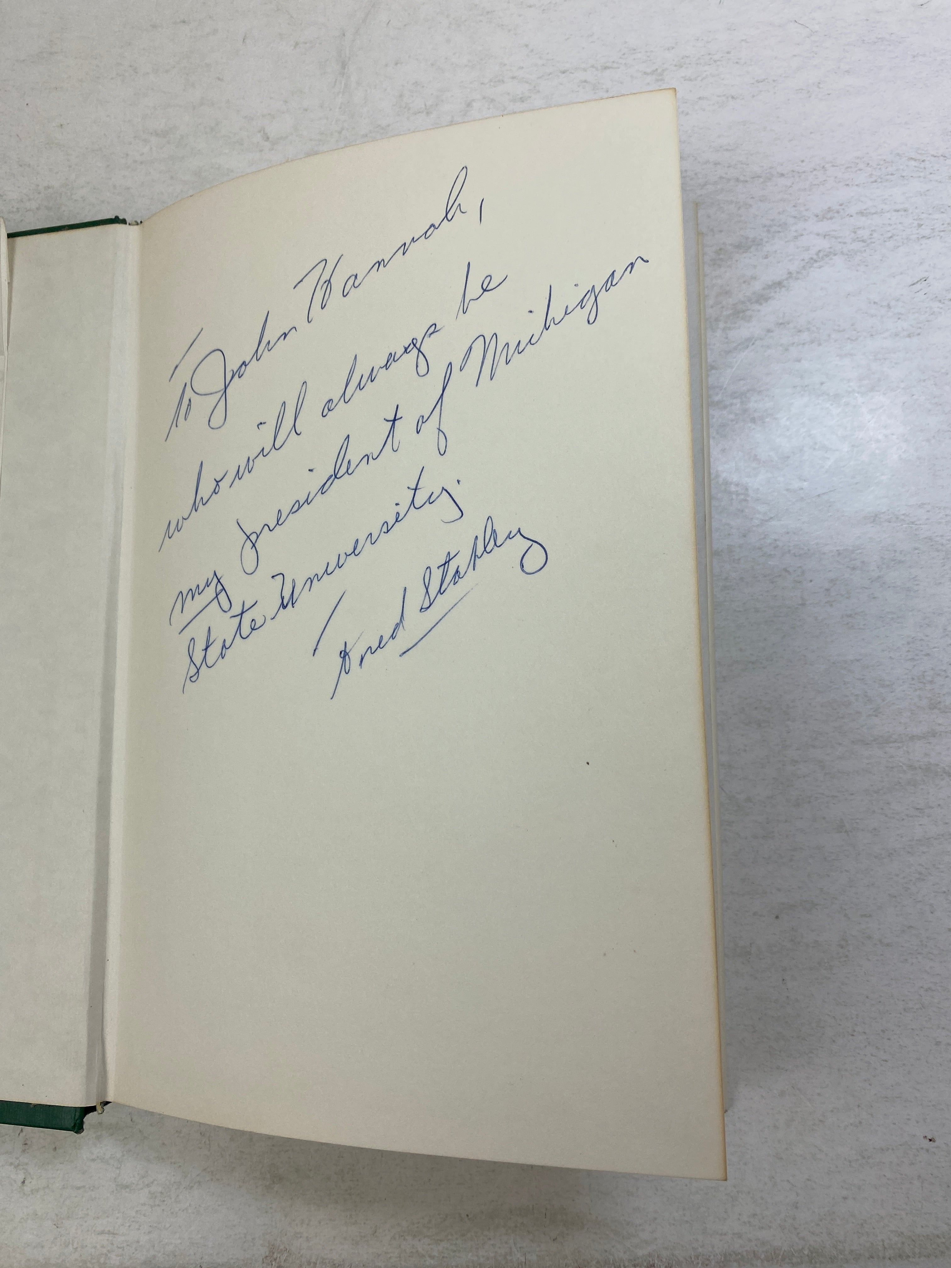 The Spartans by Fred Stabley HCDJ *Signed* 1975