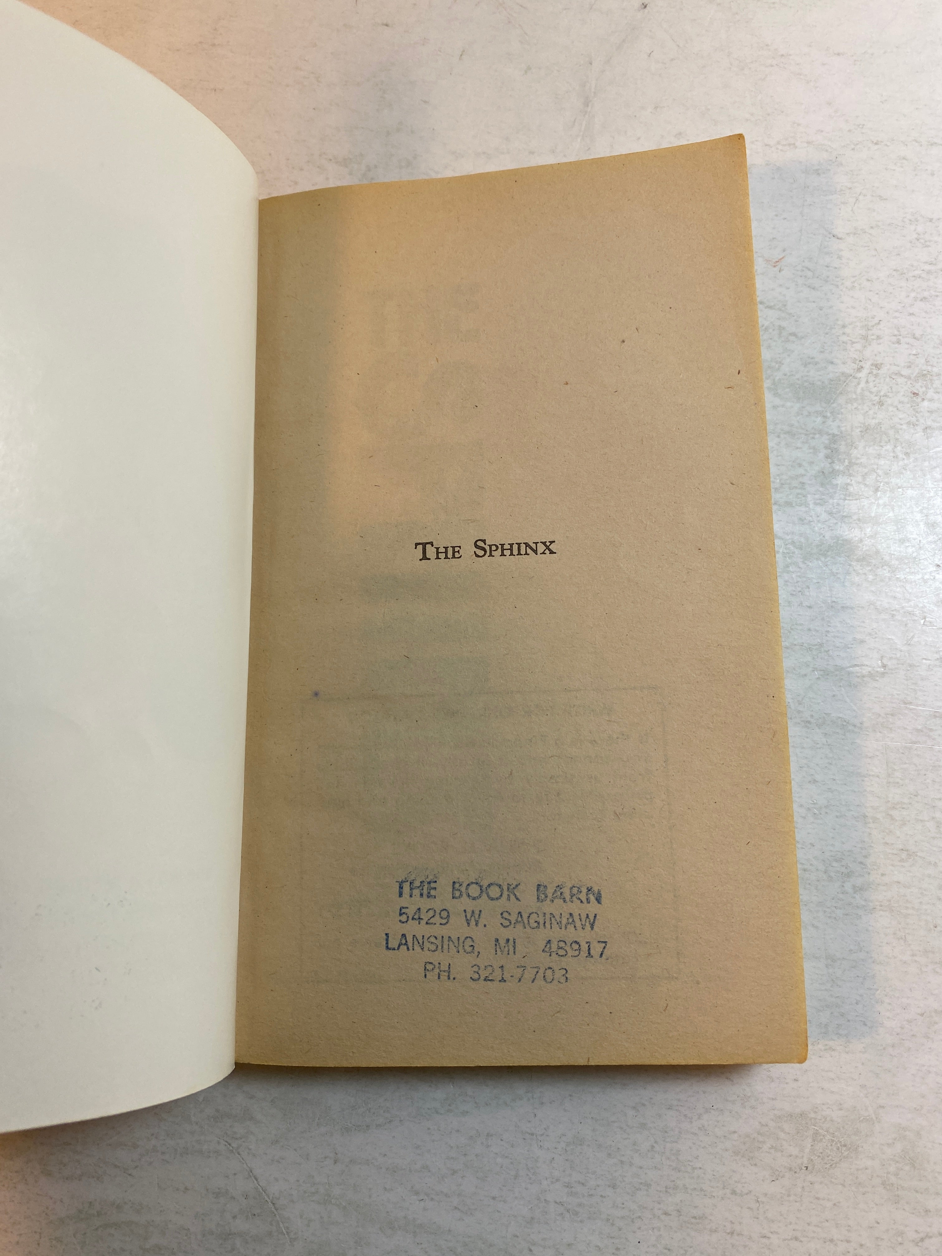 The Sphinx Pinnacle Paperback Graham Masterton 1978