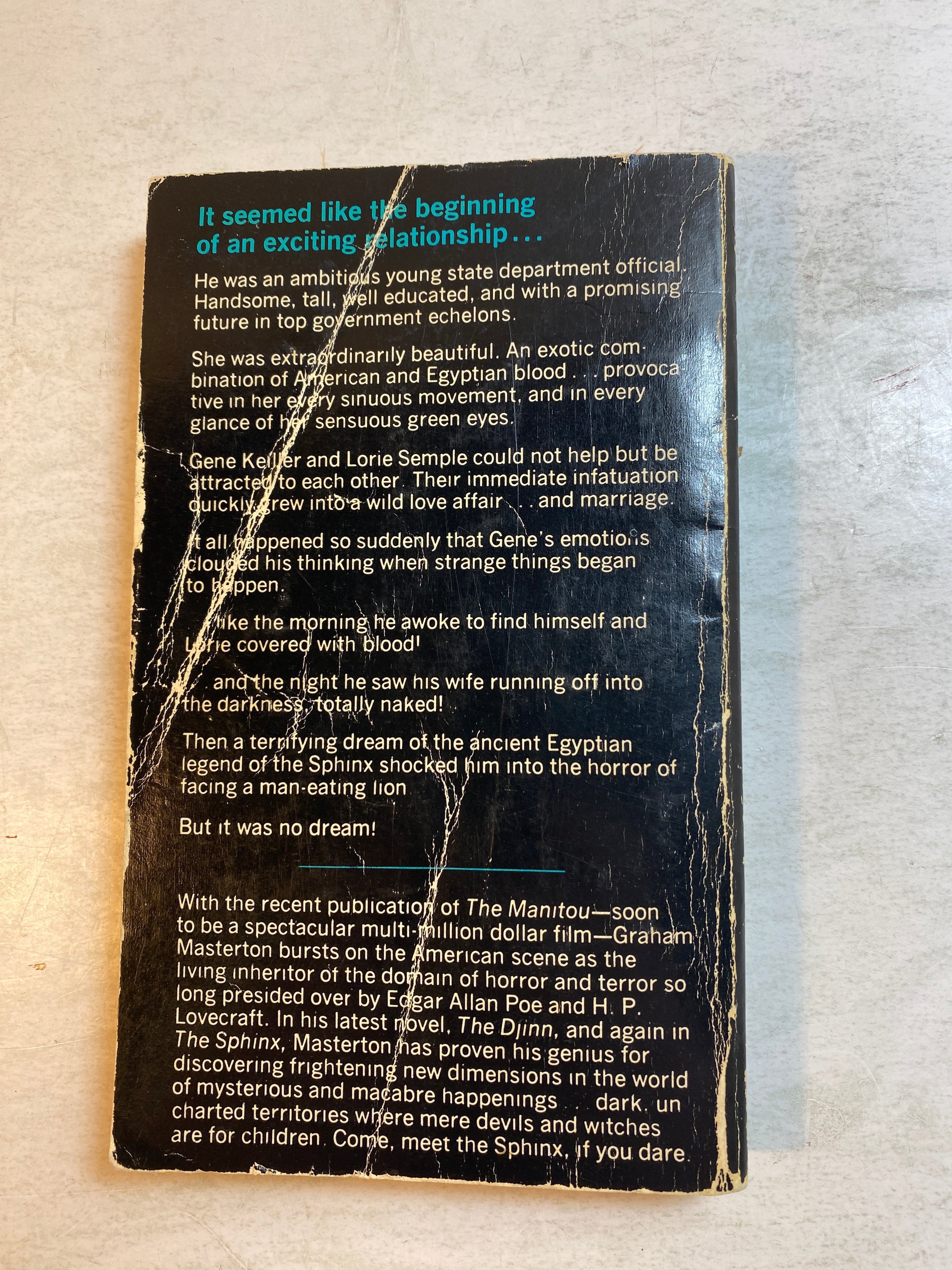 The Sphinx Pinnacle Paperback Graham Masterton 1978
