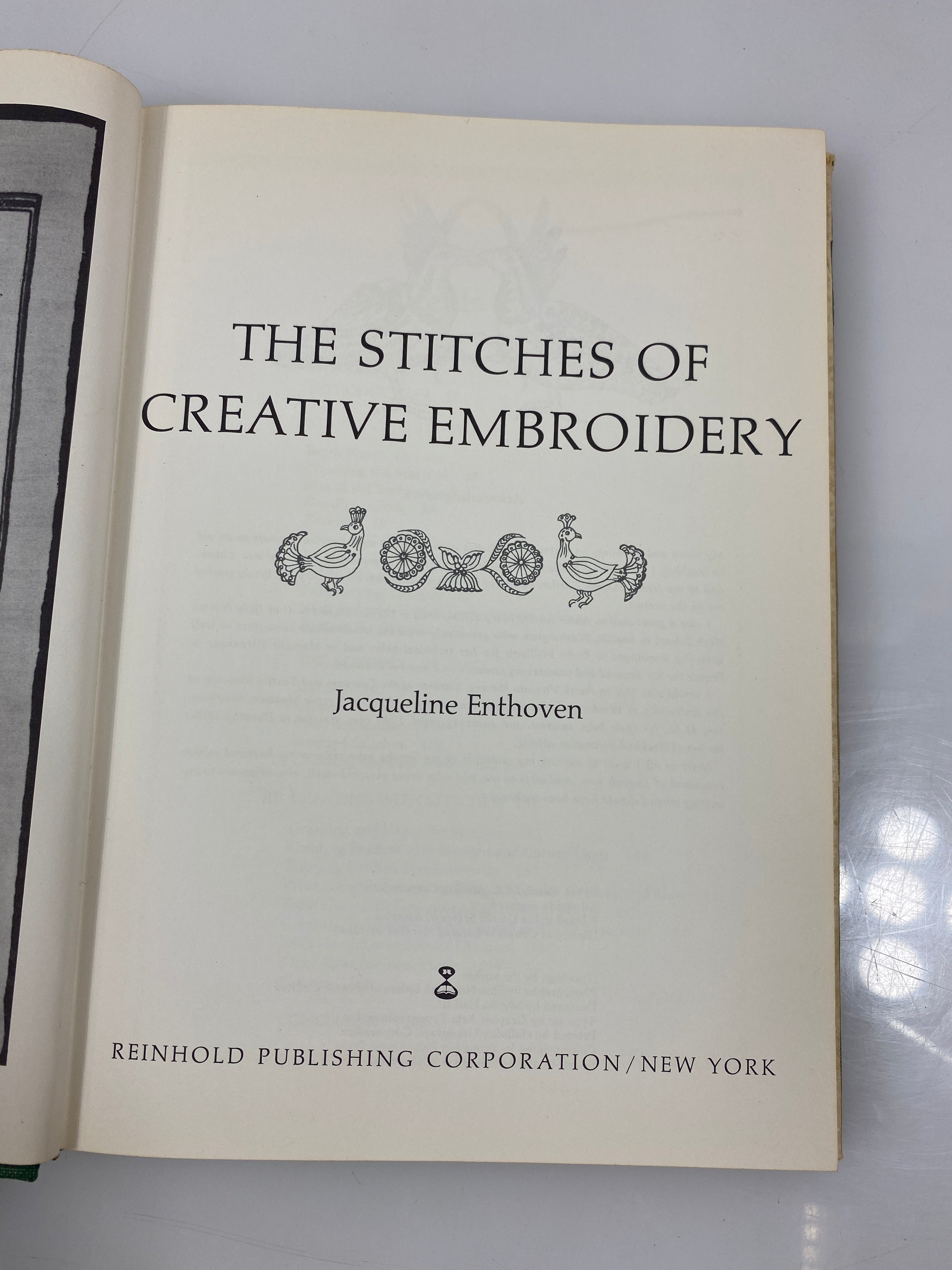 The Stitches of Creative Embroidery by Enthoven 1964 HCDJ