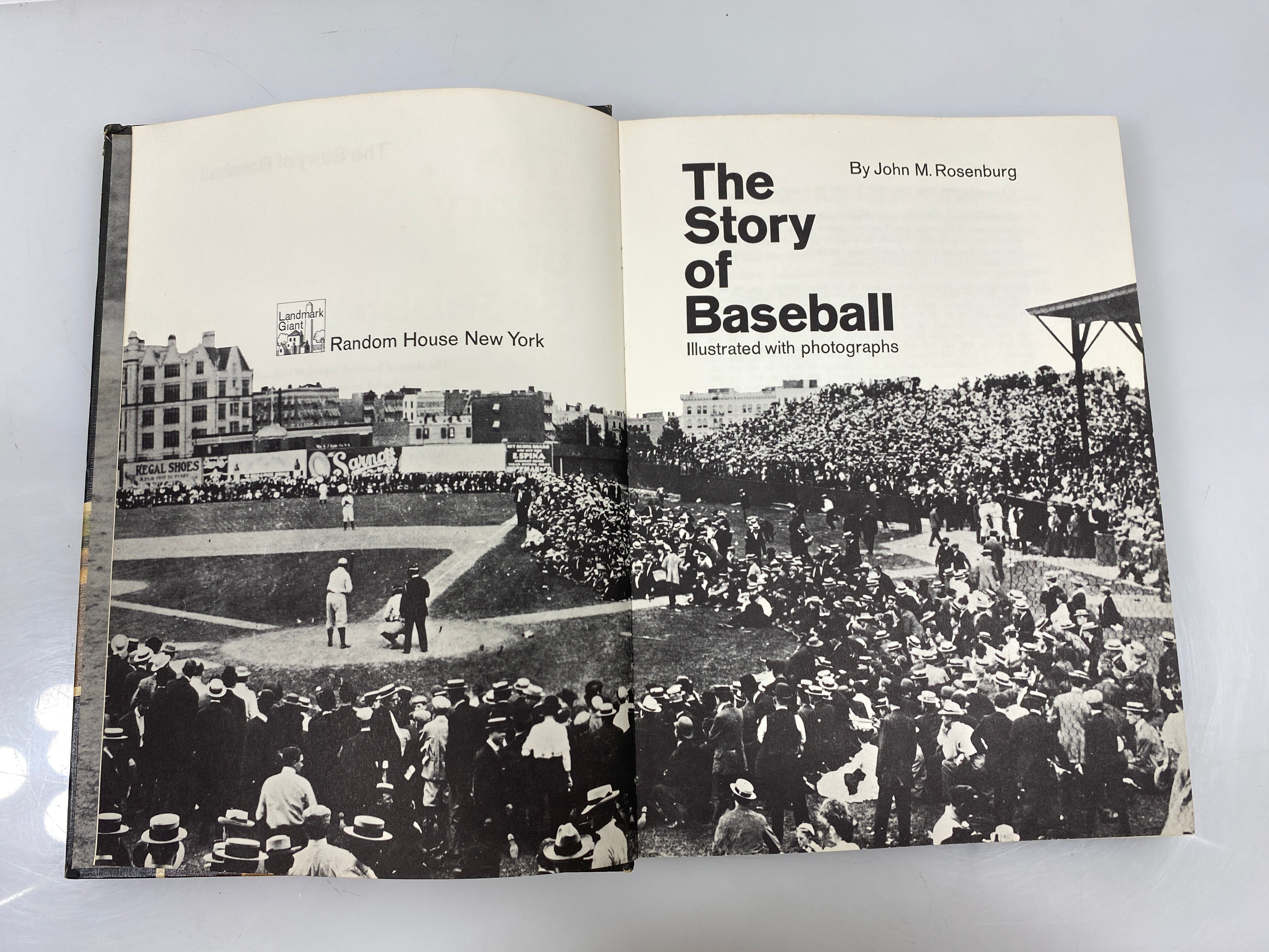 The Story of Baseball by Rosenburg 1970 Random House HC