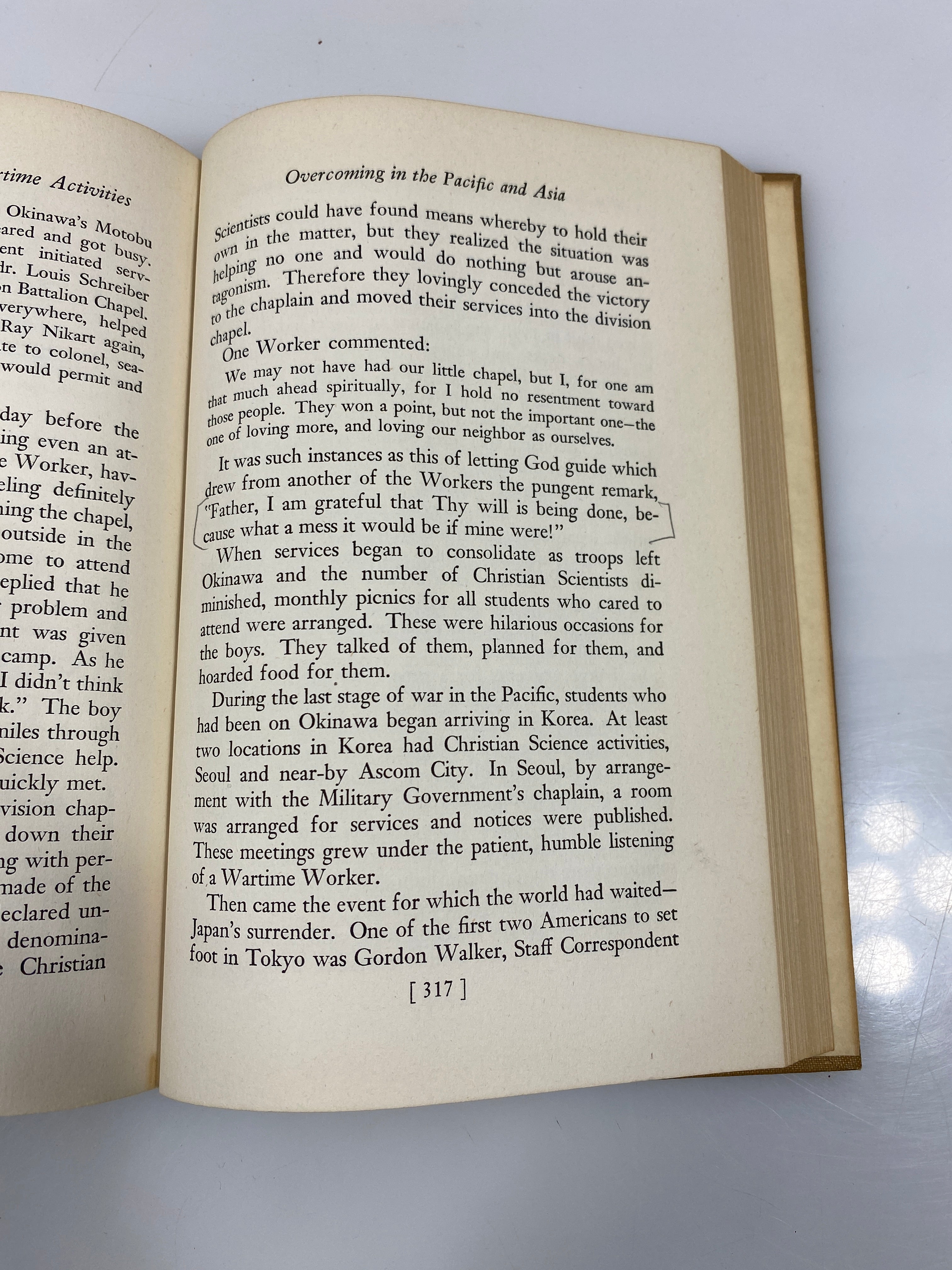 The Story of Christian Science Wartime Activities 1939-46 1947 HC