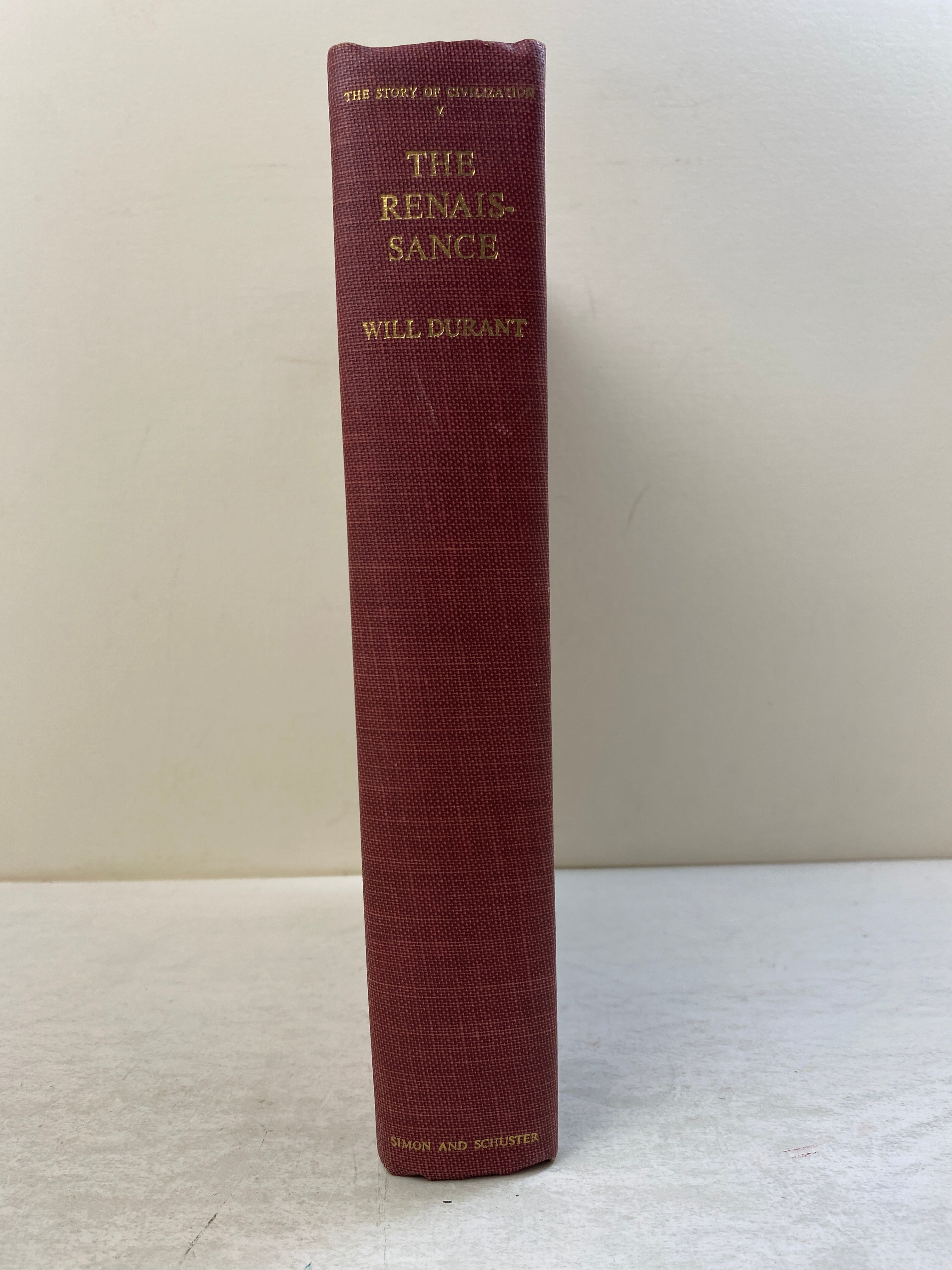 The Story of Civilization Part V The Renaissance by Durant 1953 HC