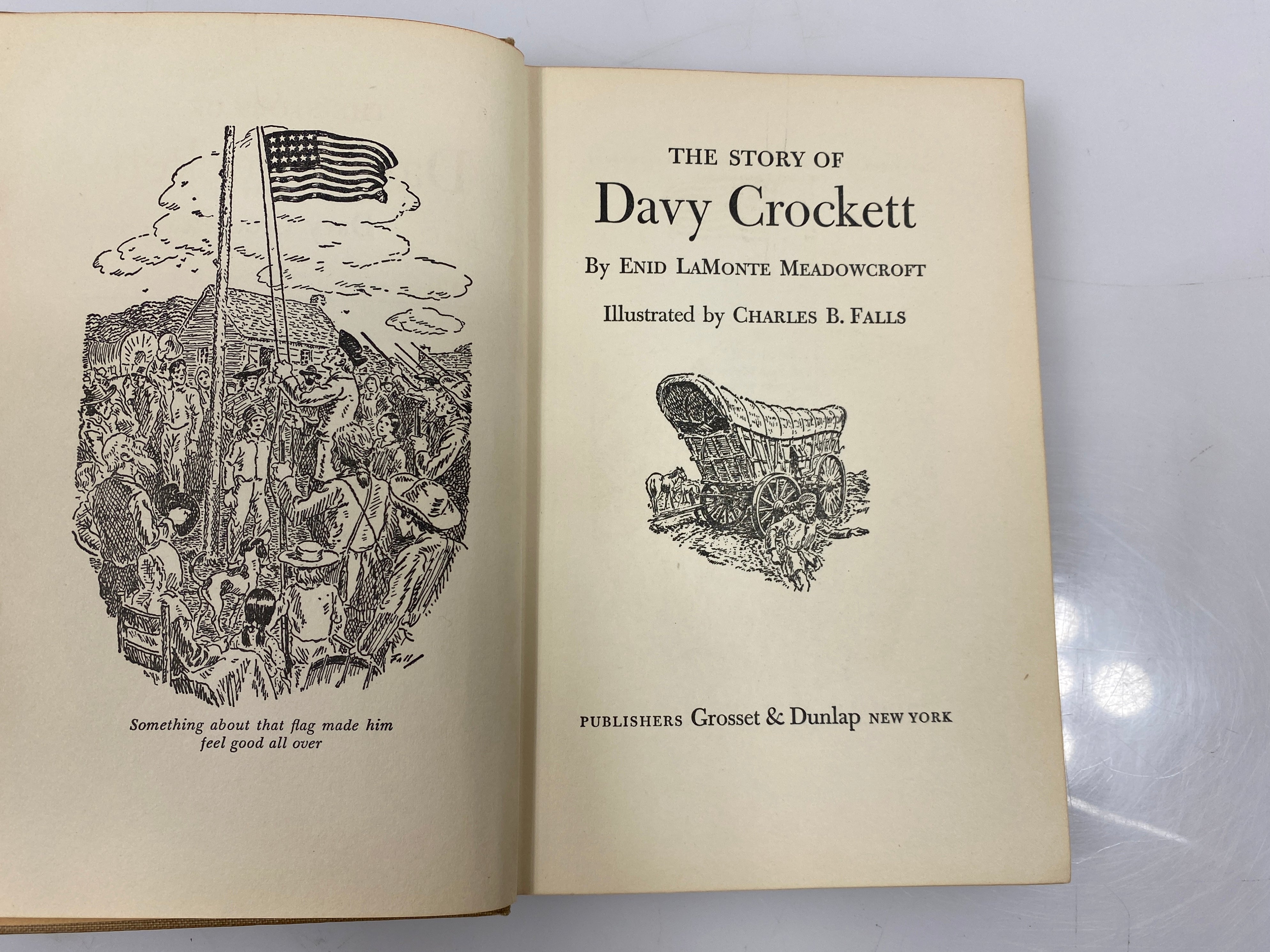 The Story of Davy Crockett by Enid LaMonte Meadowcroft 1952 HC