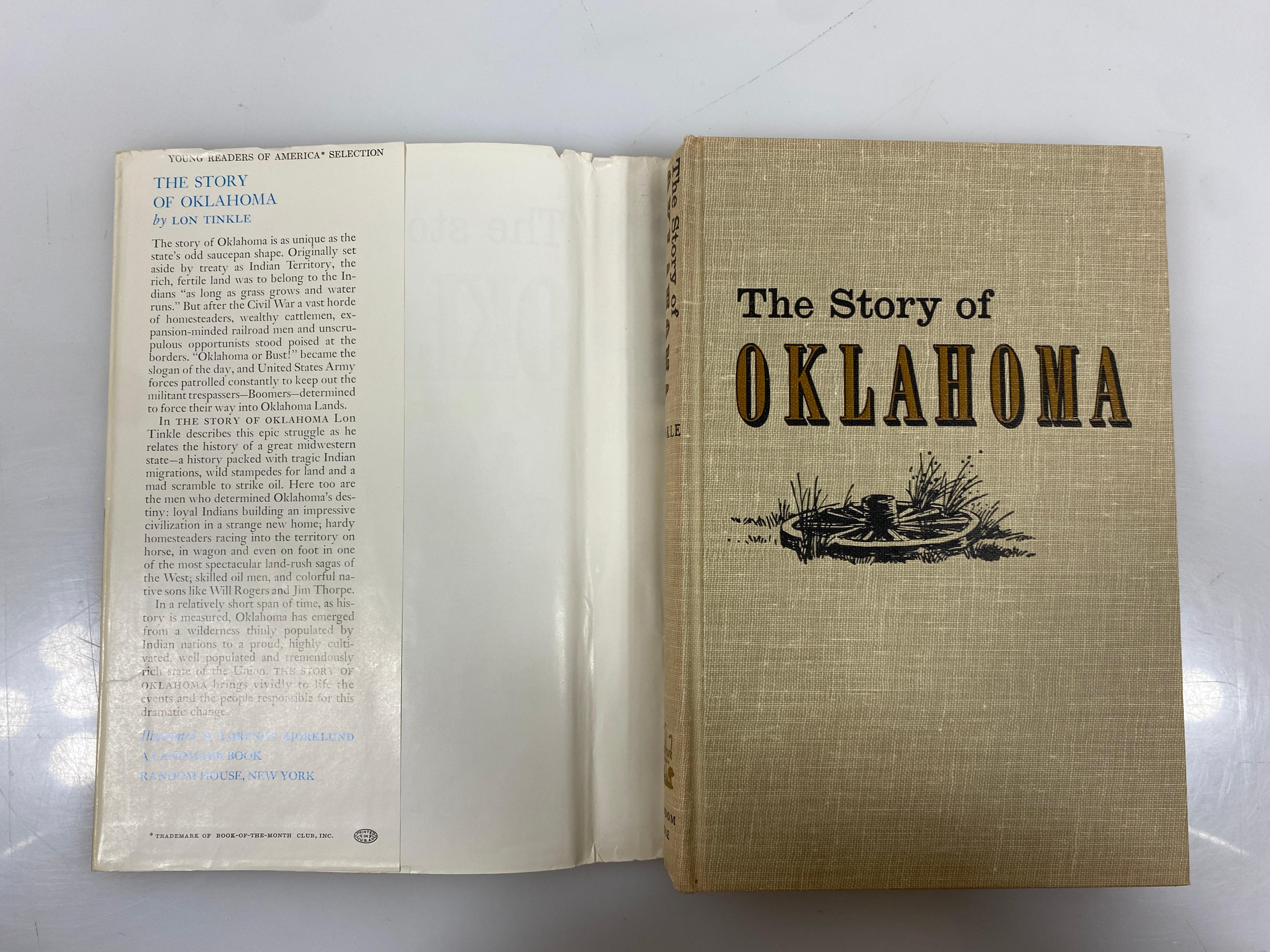 The Story of Oklahoma Lon Tinkle Random House 1962 HCDJ