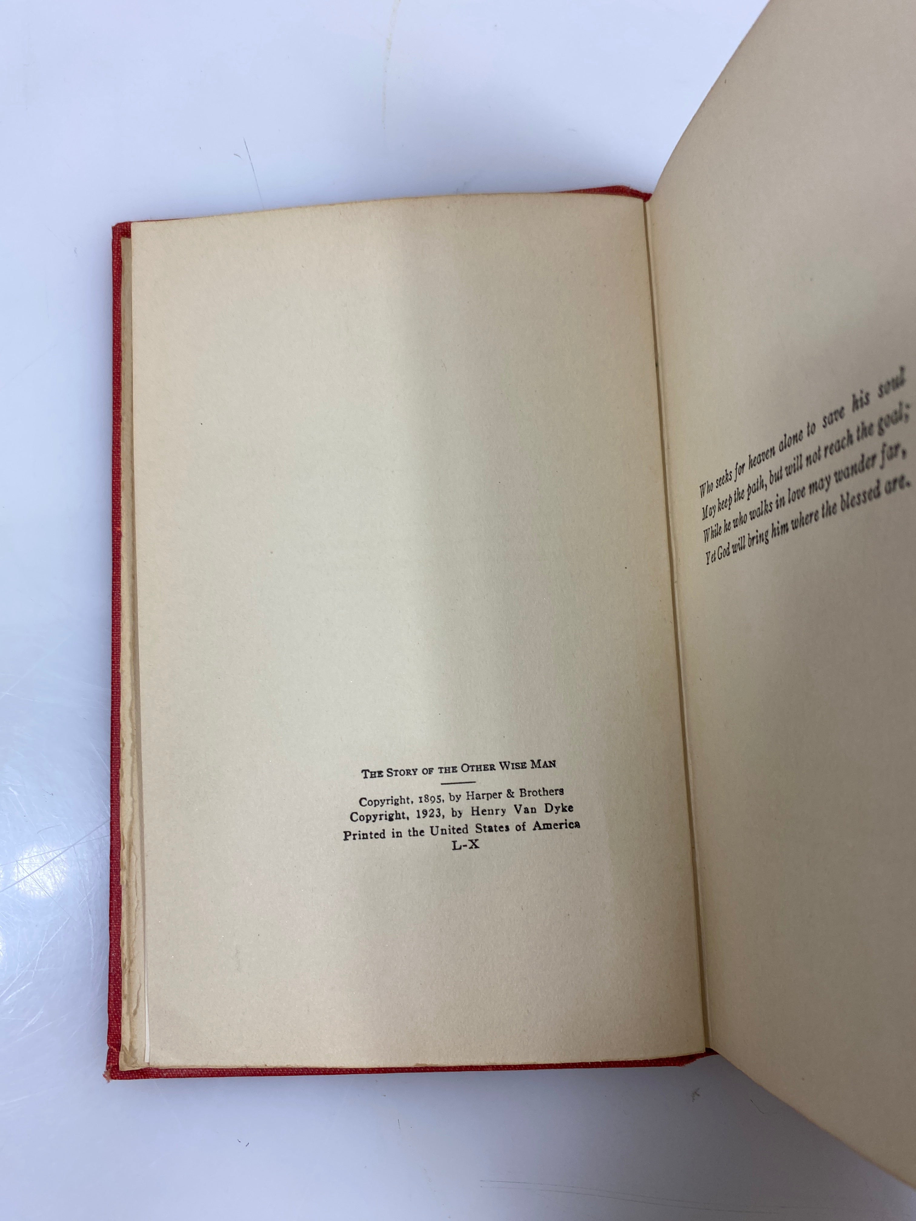 The Story of the Other Wise Man by Van Dyke 1923 HC