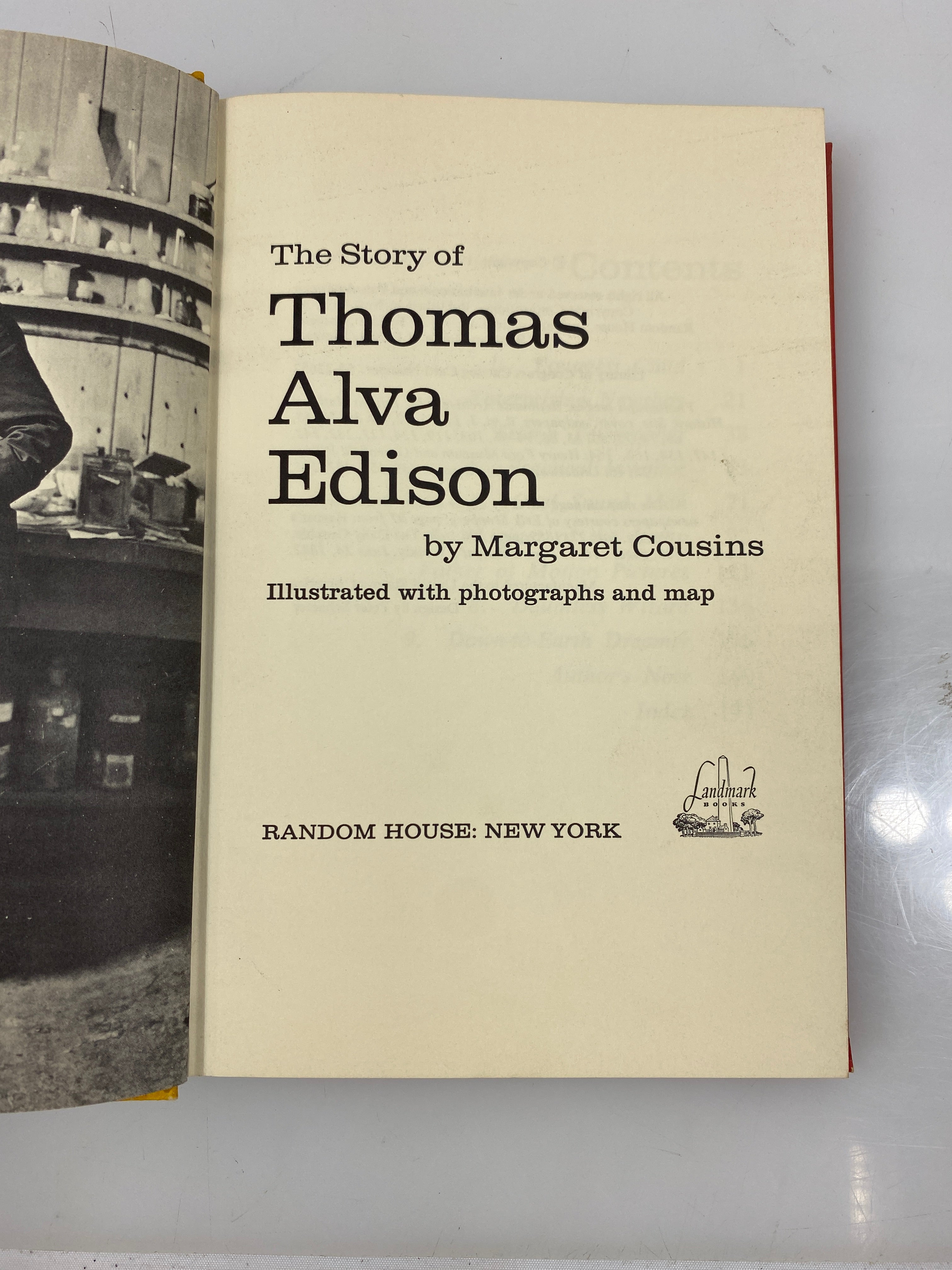 The Story of Thomas Alva Edison by Cousin Random House 1965 HC