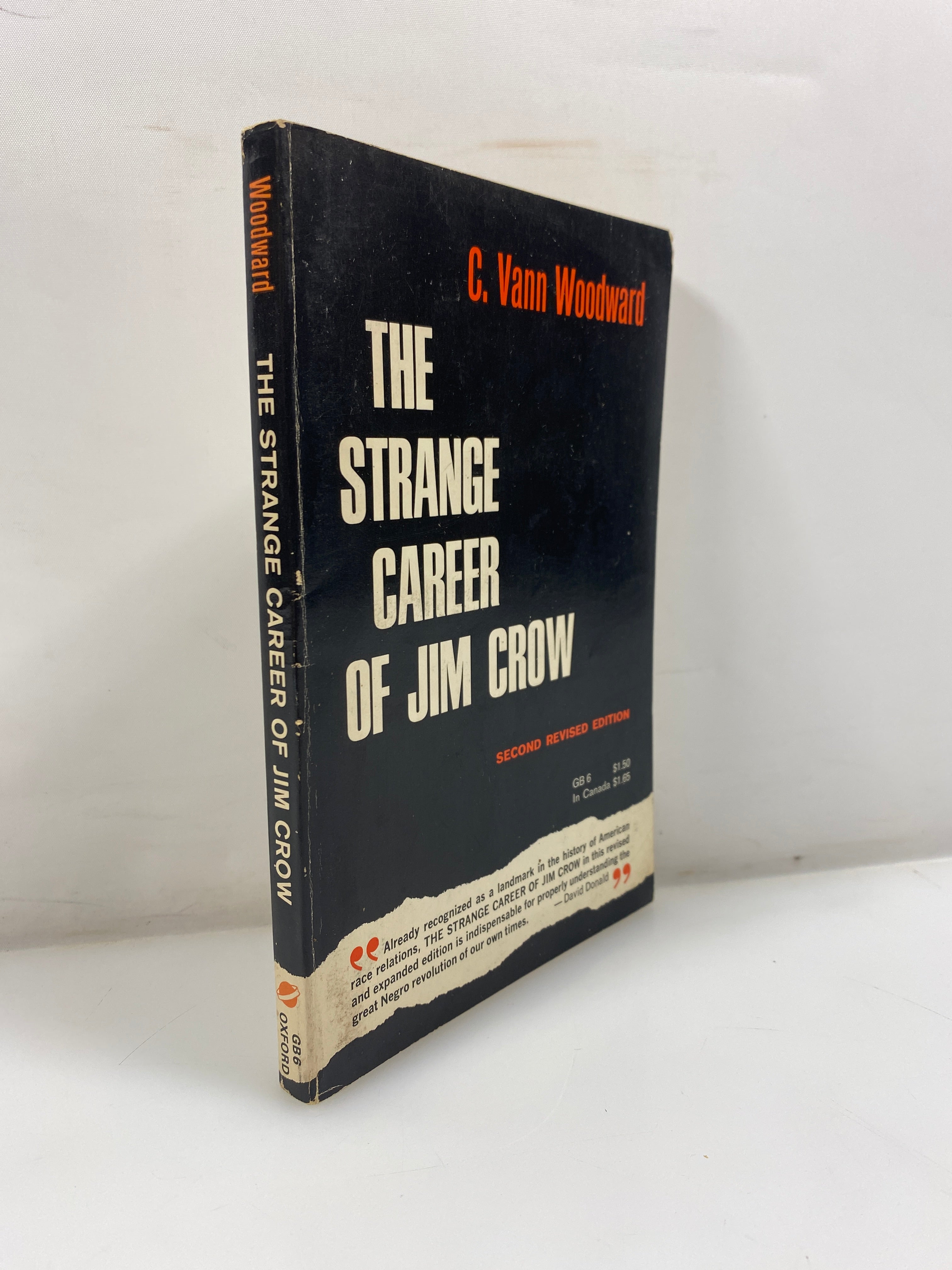 The Strange Career of Jim Crow by Woodward 2nd Revised Ed. 1966 SC