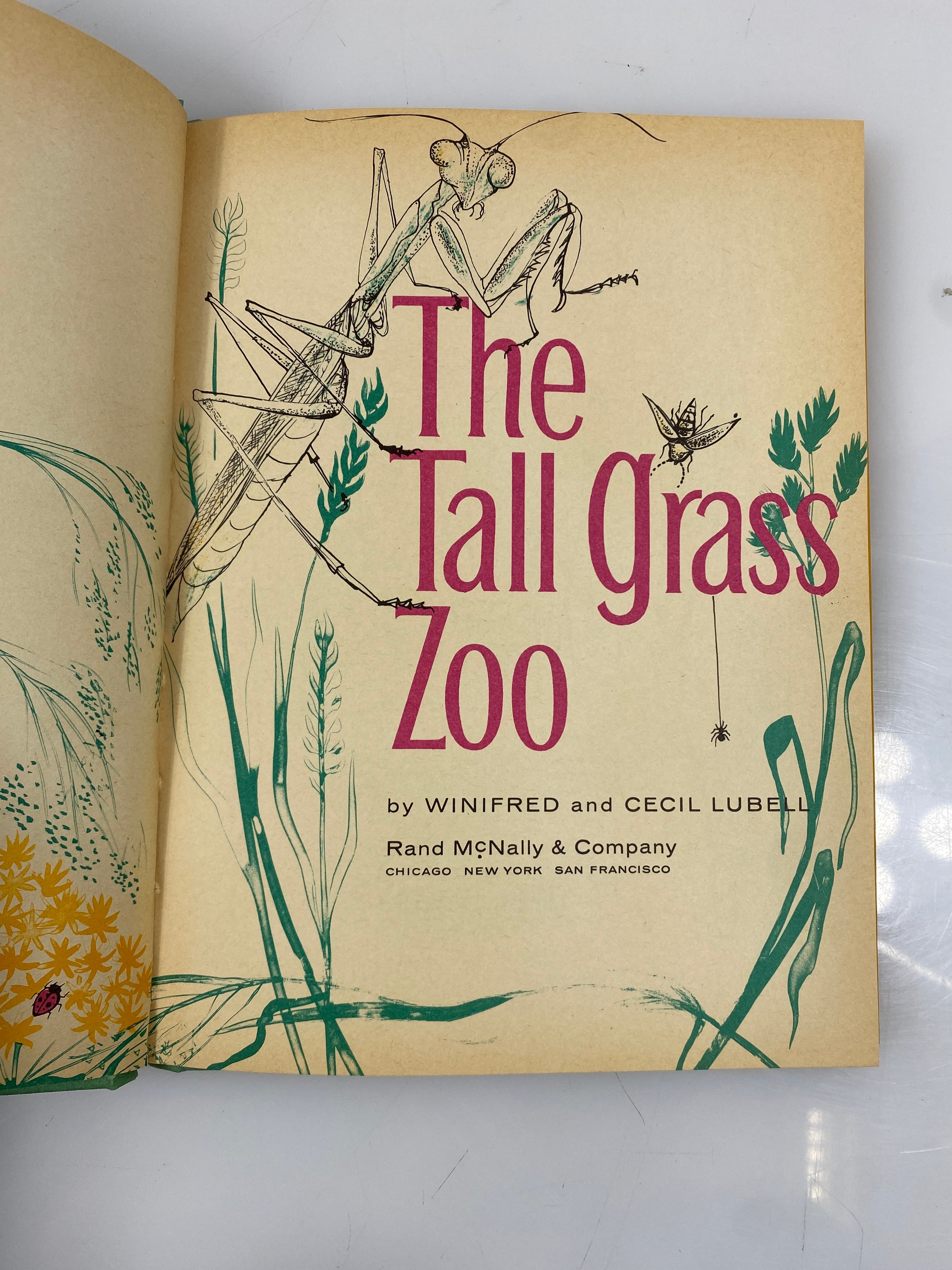 The Tall Grass Zoo Lubell/Lubell Weekly Reader Children's Book Club 1961 HCDJ