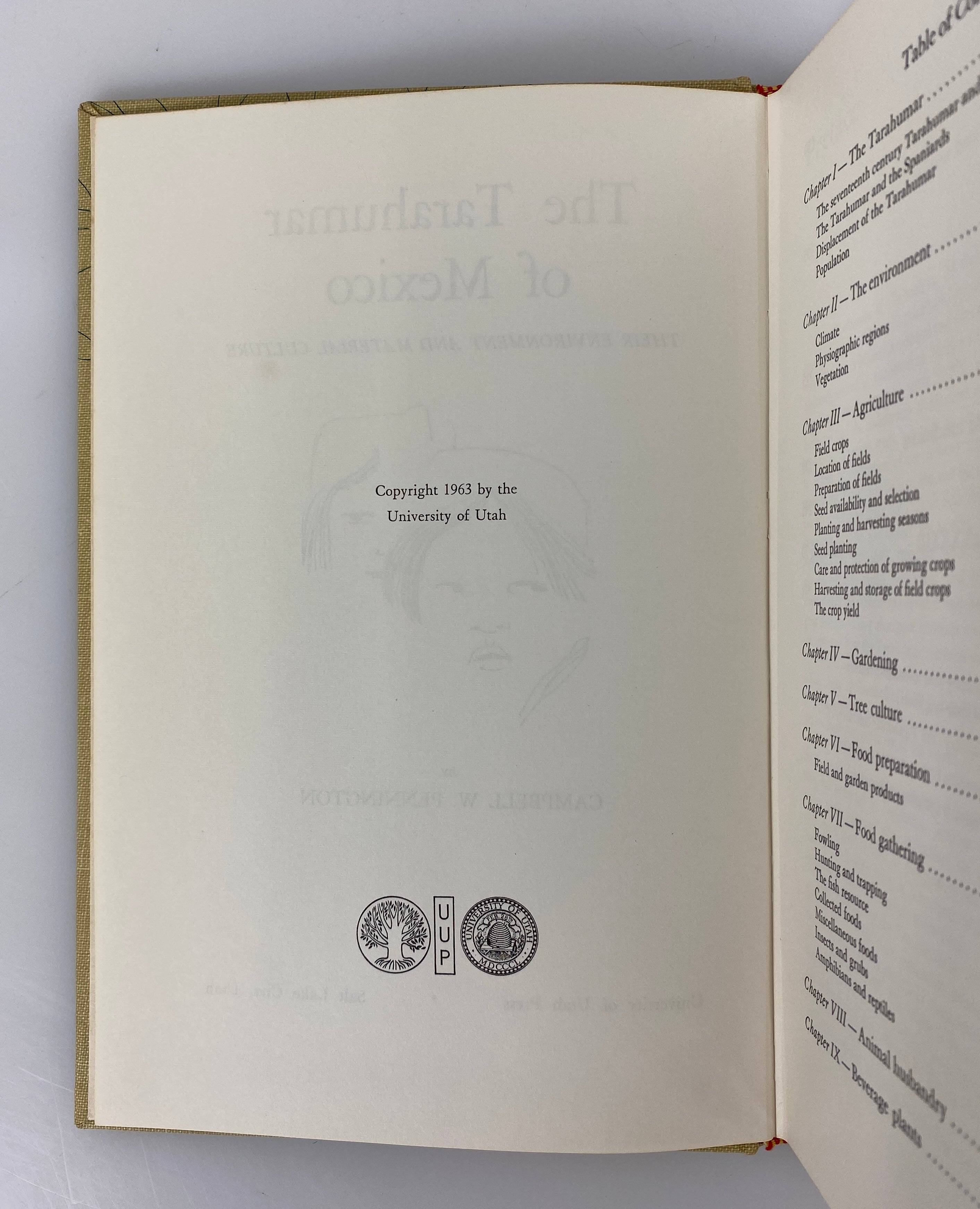 The Tarahumar of Mexico Campbell Pennington 1963 Vintage HC w Maps