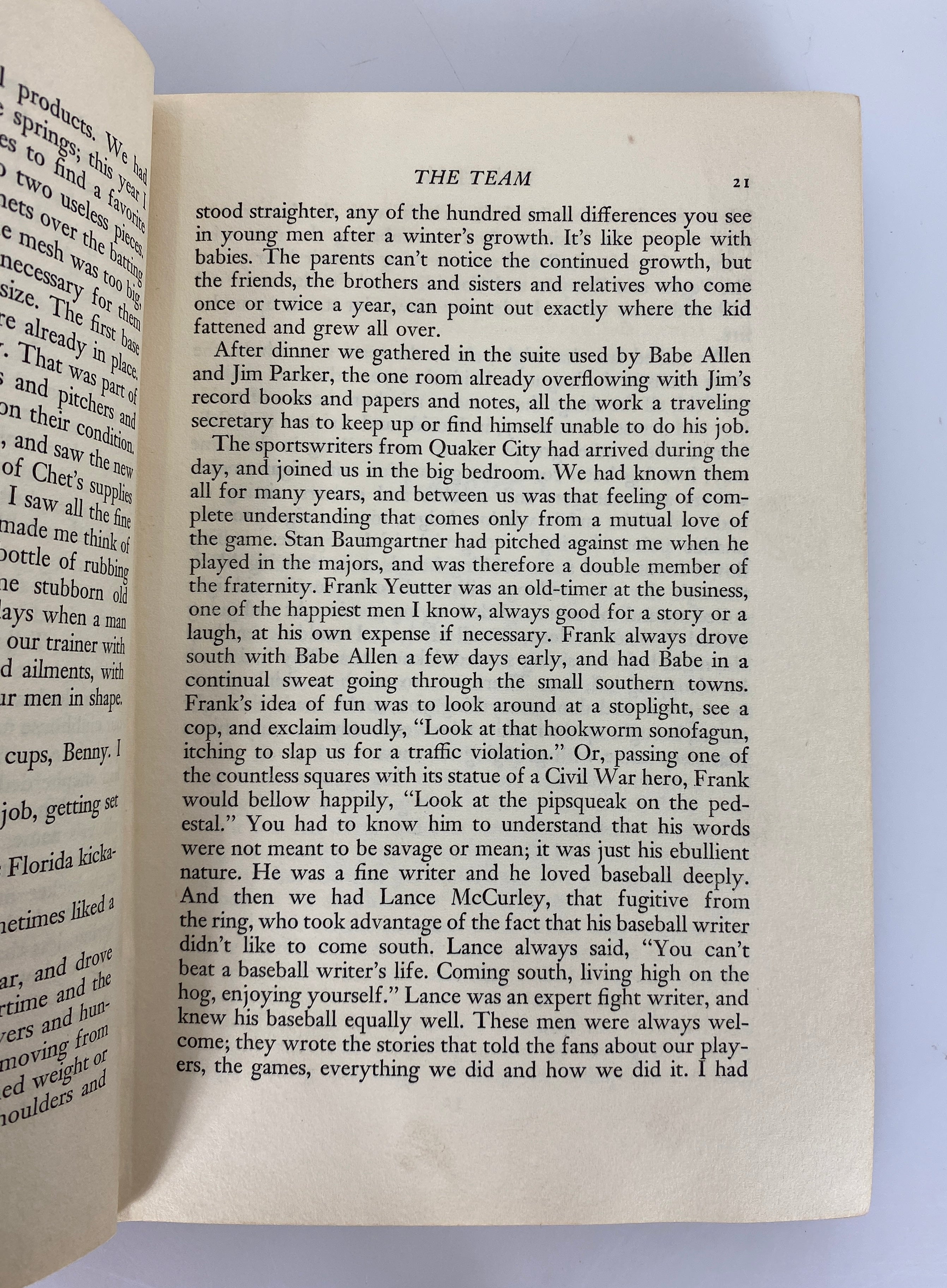 The Team by Frank O'Rourke A Barnes Sports Novel 1949 Vintage HC
