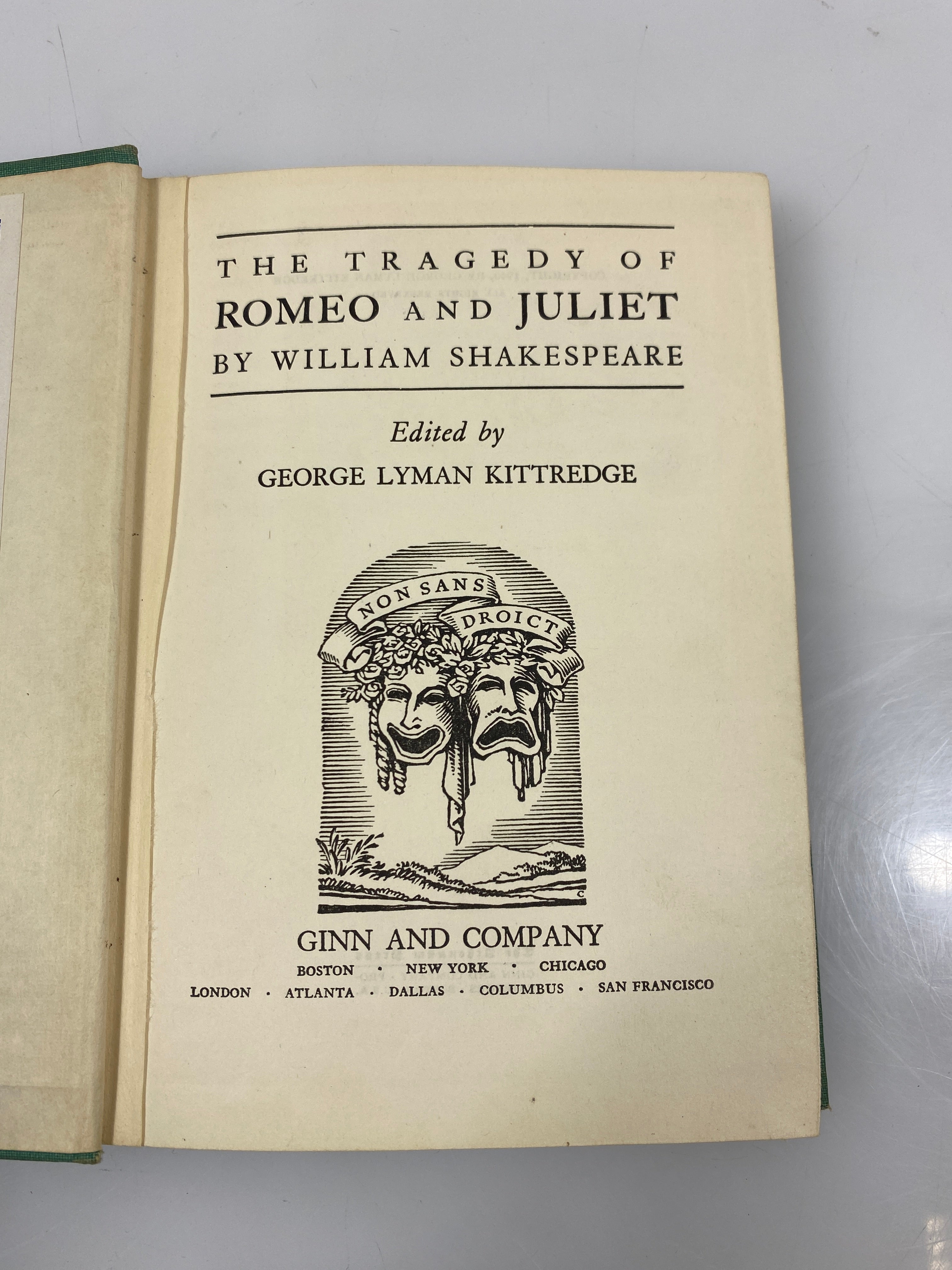 The Tragedy of Romeo and Juliet Shakespeare 1940 HC