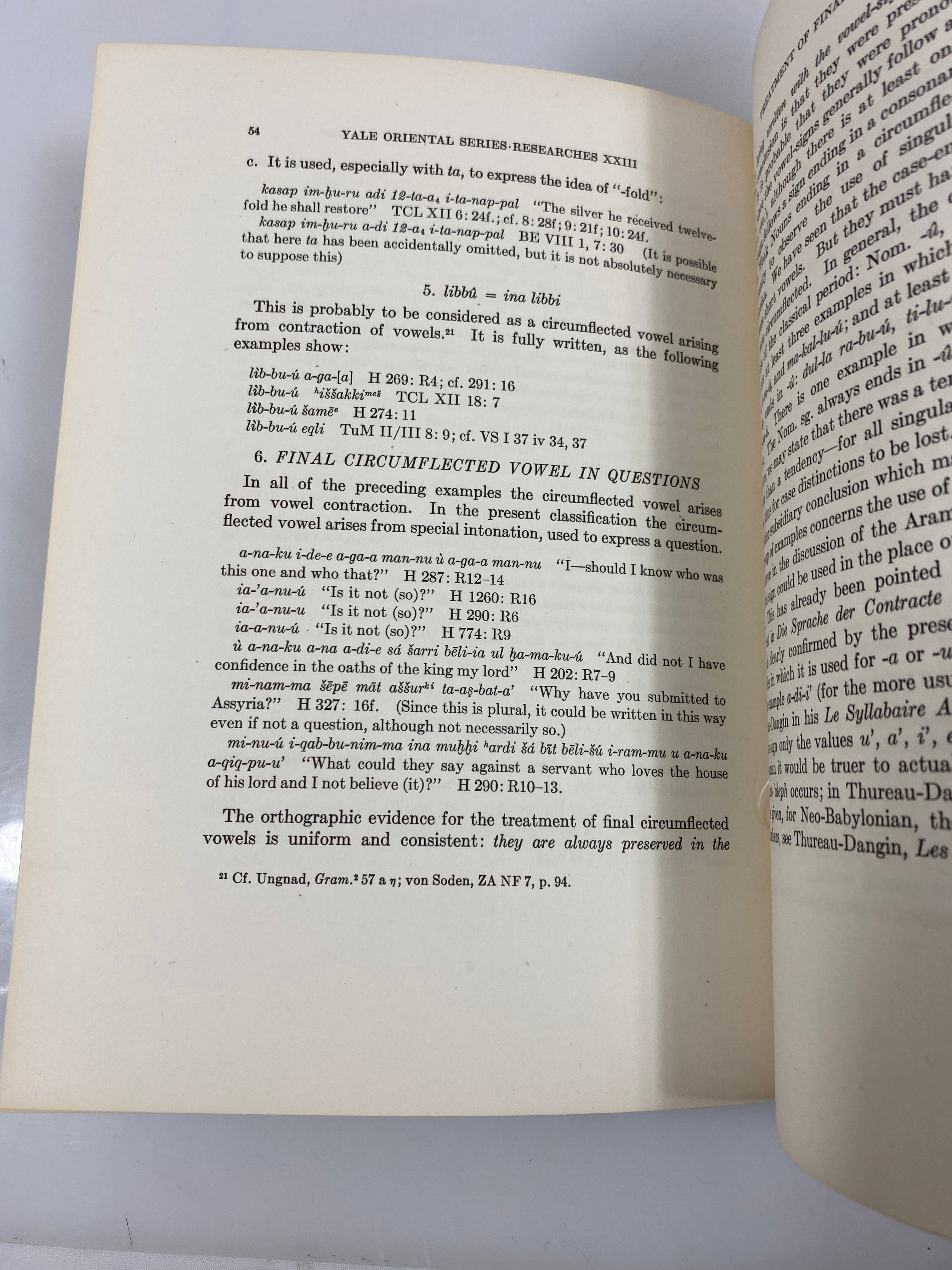 The Treatment of Final Vowels in Early Neo-Babylonian Ex-lib 1941 HC