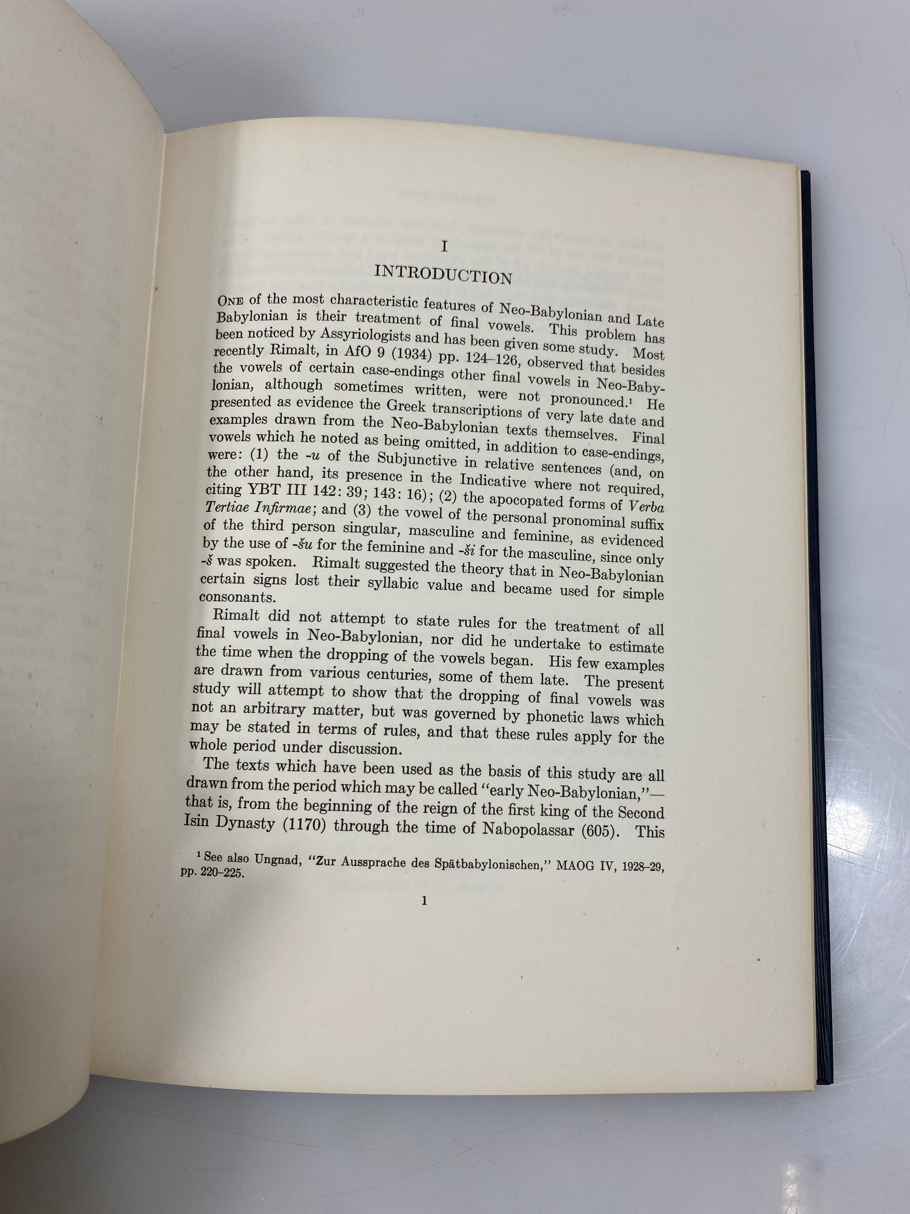 The Treatment of Final Vowels in Early Neo-Babylonian Ex-lib 1941 HC