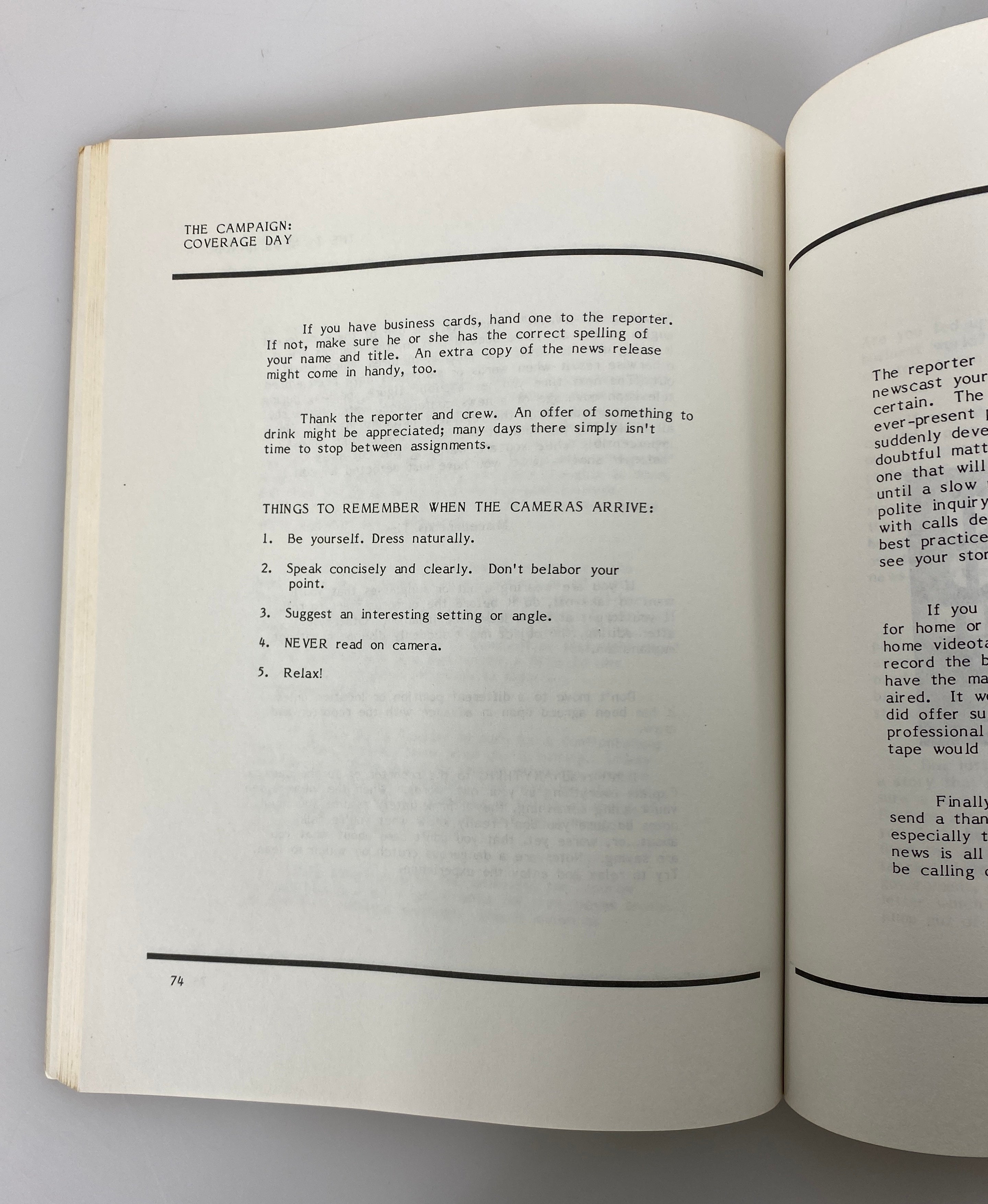 The TV News Handbook by Wm Becker How to Get Stories on TV News 1982 2nd Ed SC