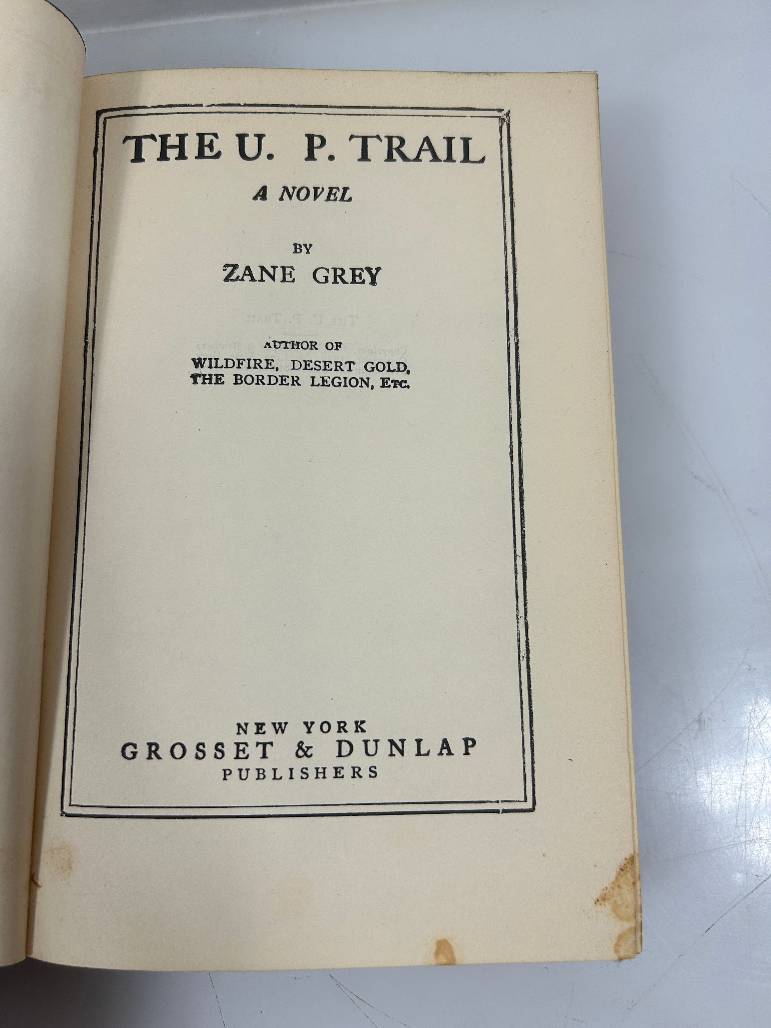 The U.P. Trail by Zane Grey 1946 HC