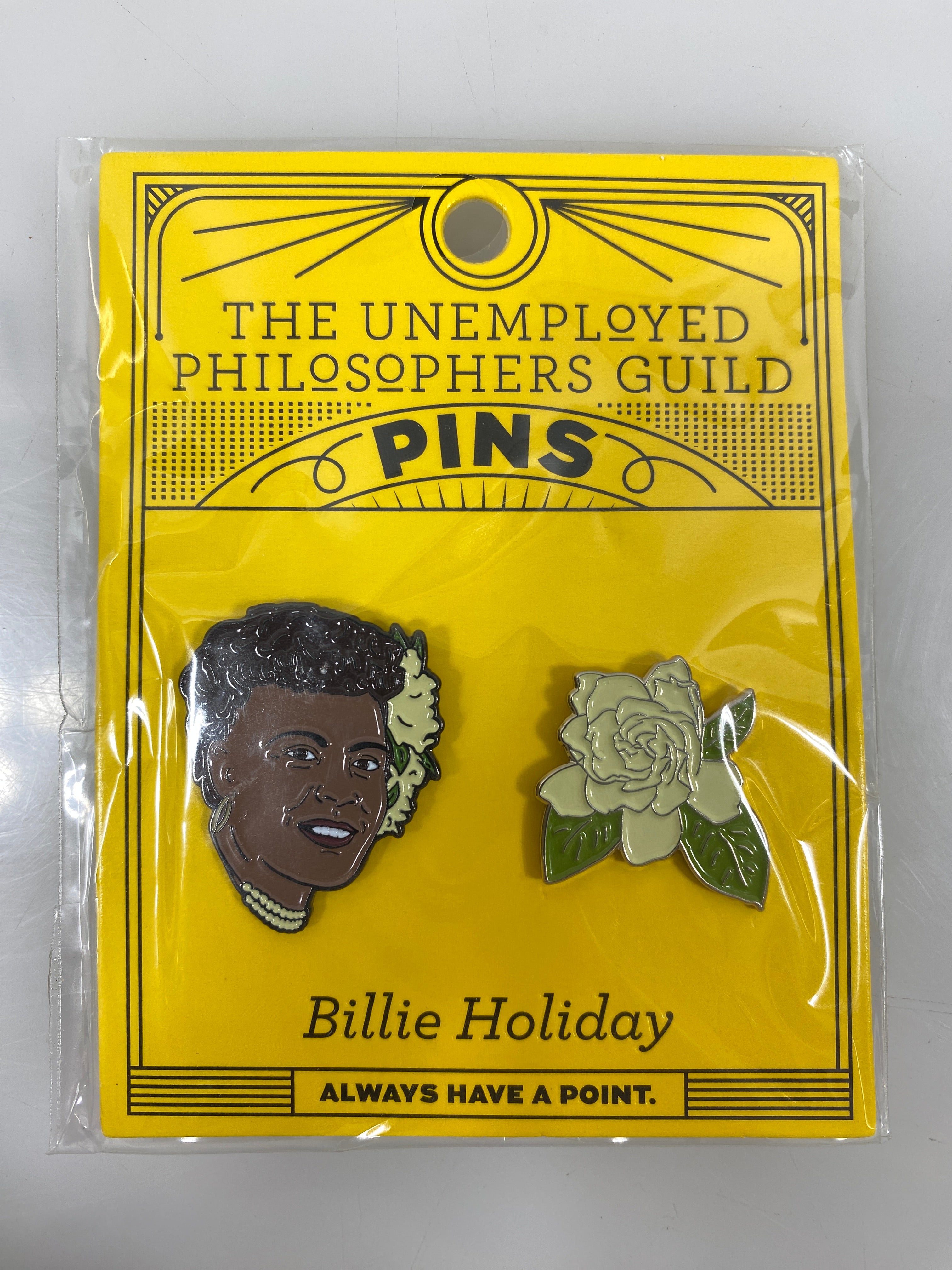 The Unemployed Philosophers Guild Billie Holiday Pins *New*