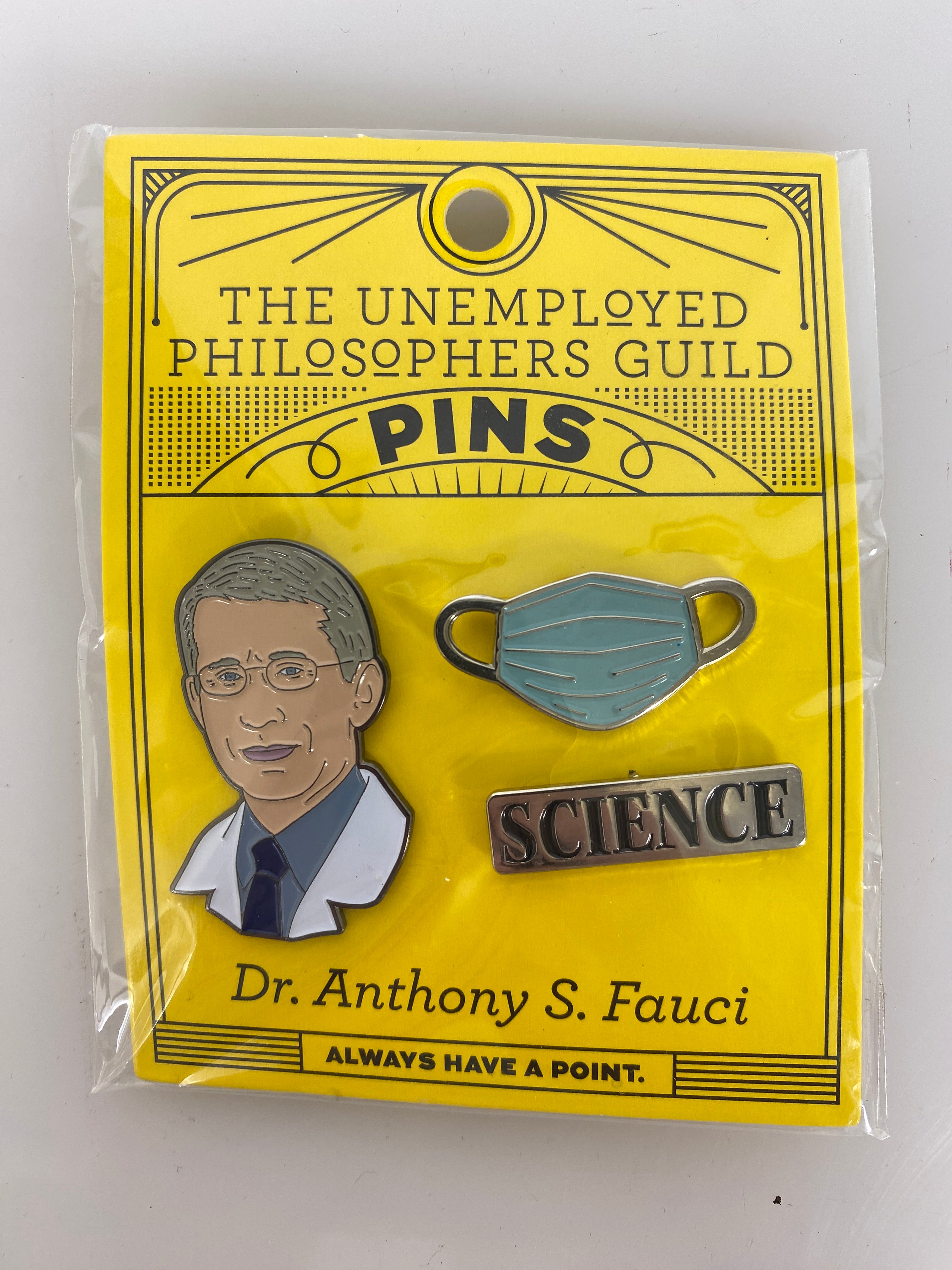 The Unemployed Philosophers Guild Dr. Anthony S. Fauci Pins
