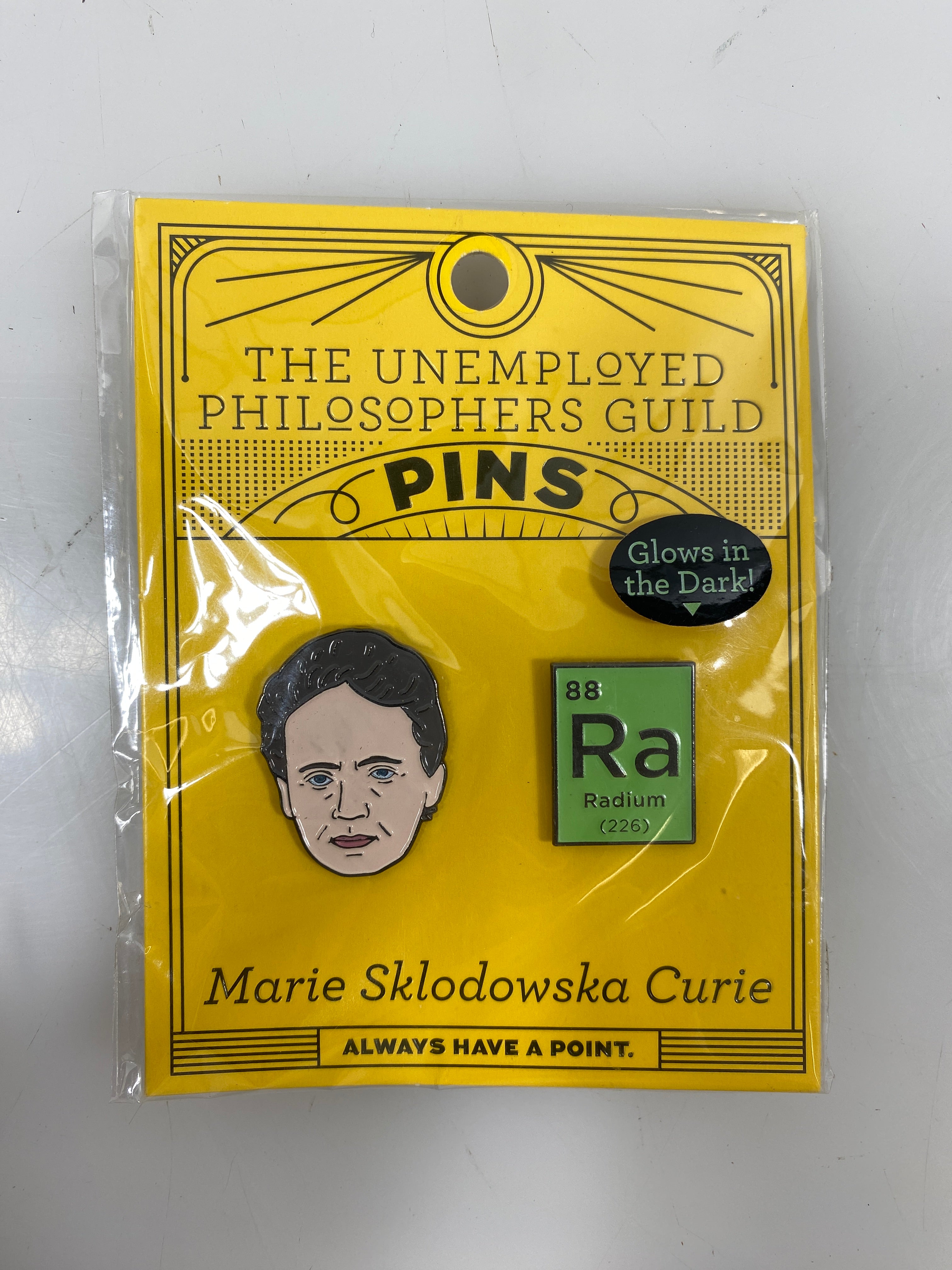 The Unemployed Philosophers Guild Marie Sklodowska Curie Pins