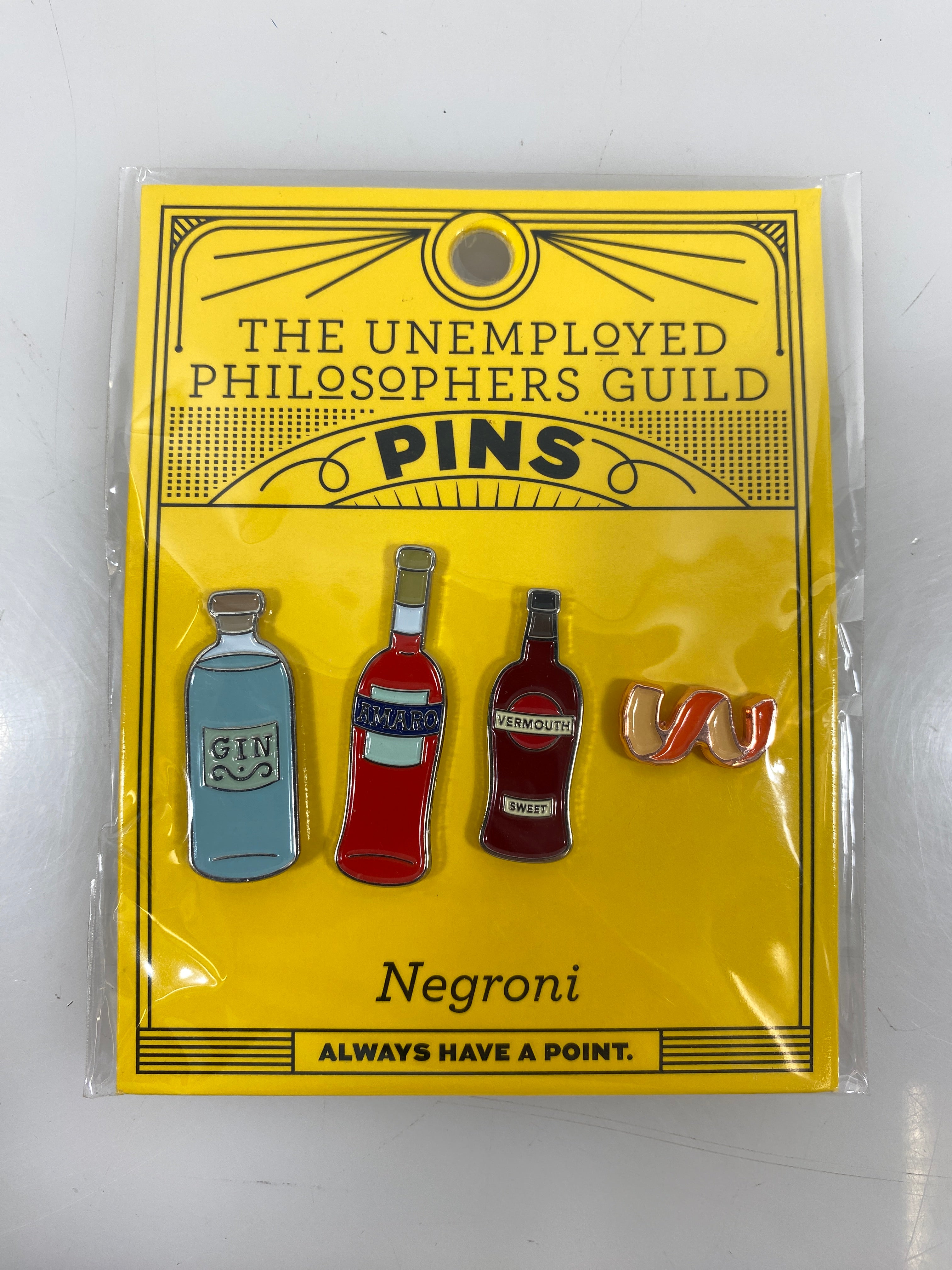 The Unemployed Philosophers Guild Negroni Pins