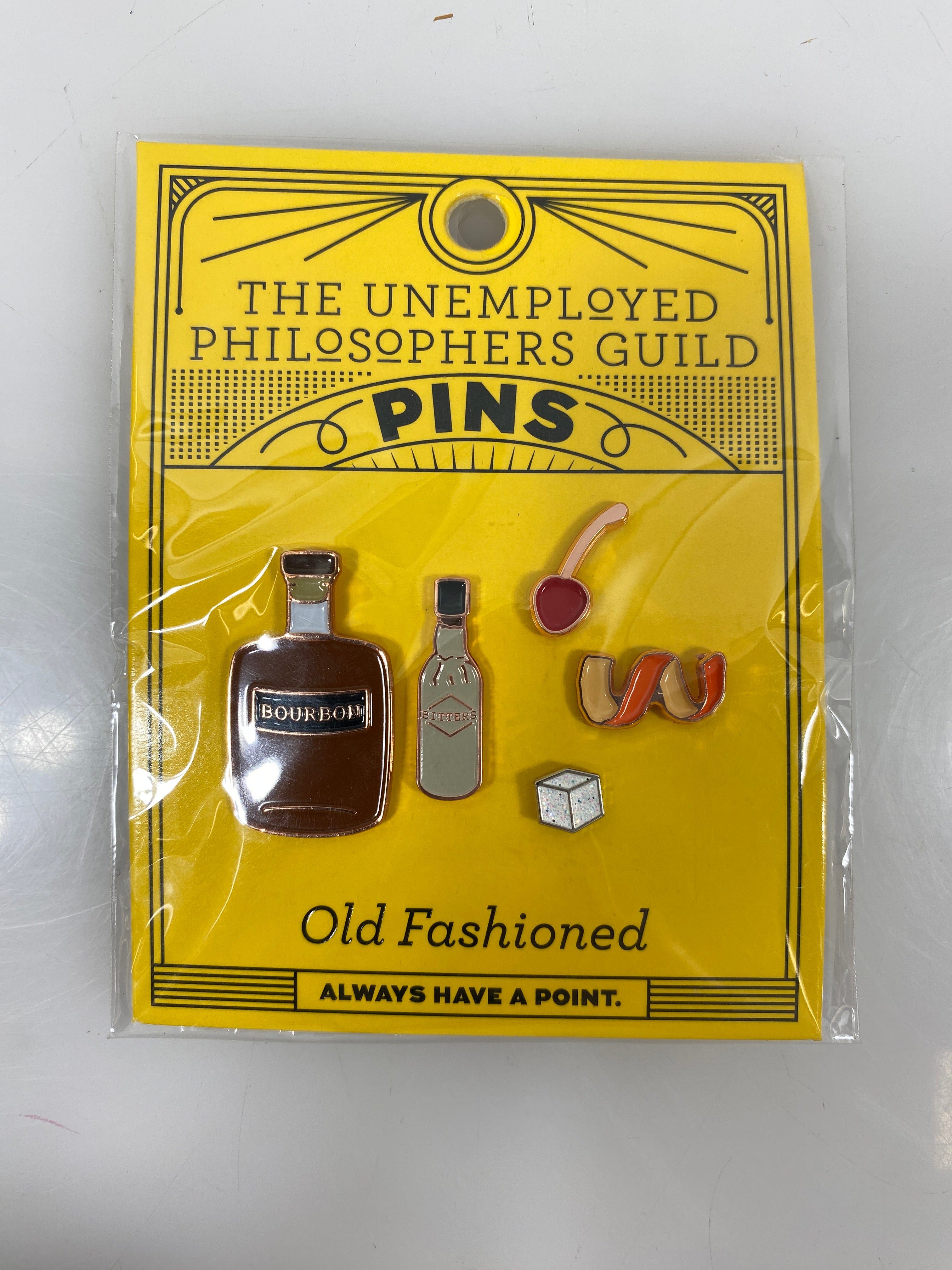 The Unemployed Philosophers Guild Old Fashioned Pins *New*