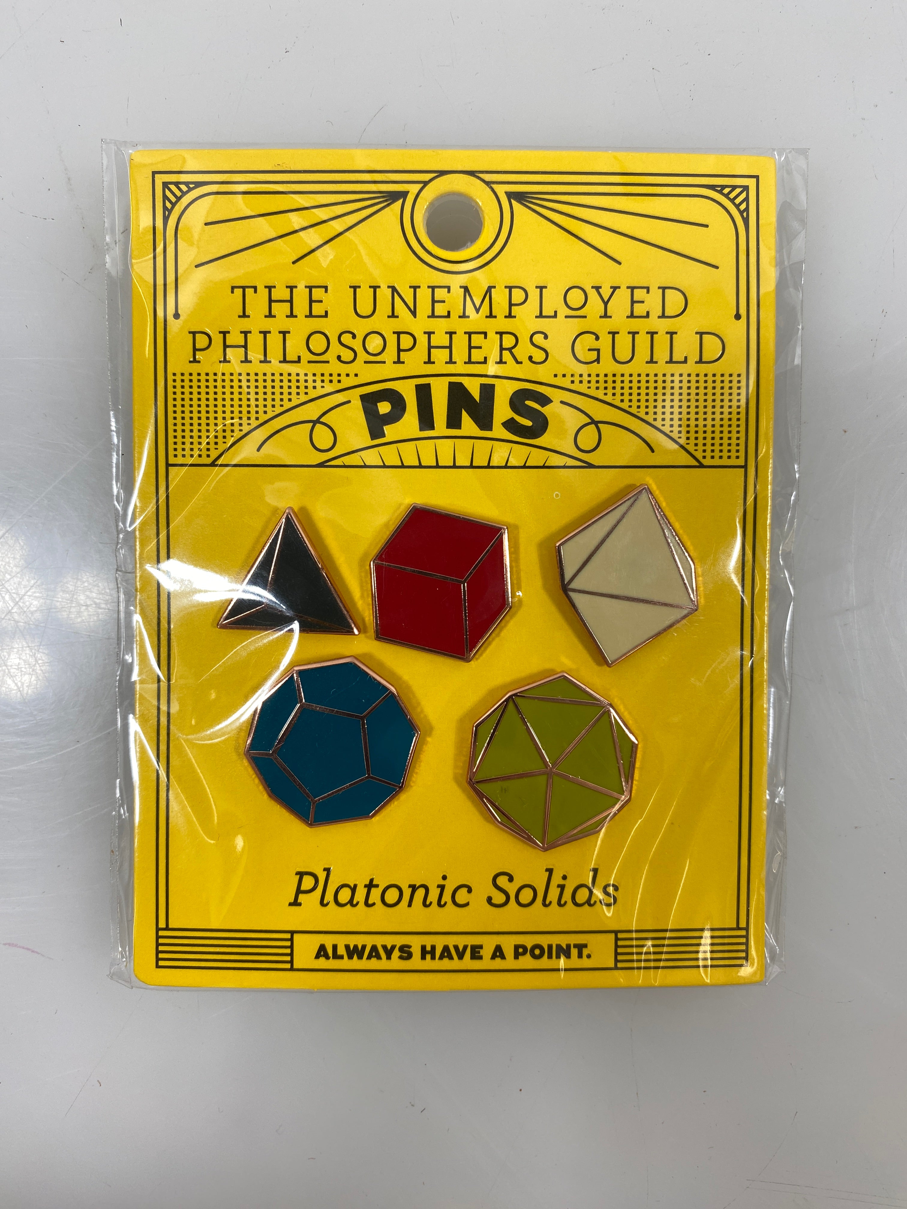 The Unemployed Philosophers Guild Platonic Solids Pins