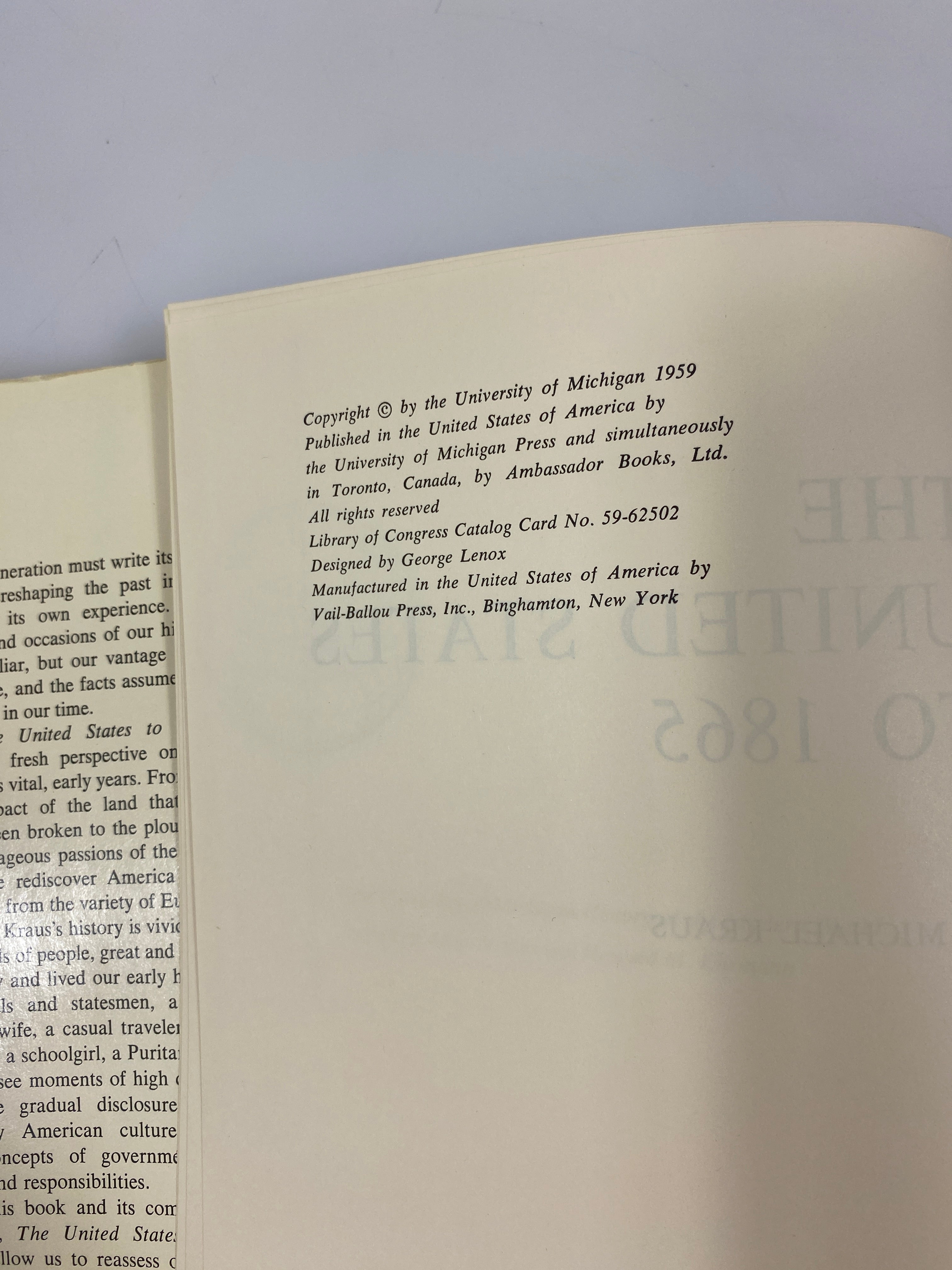 The United States Kraus/Dulles Slipcase 1959 HCDJ