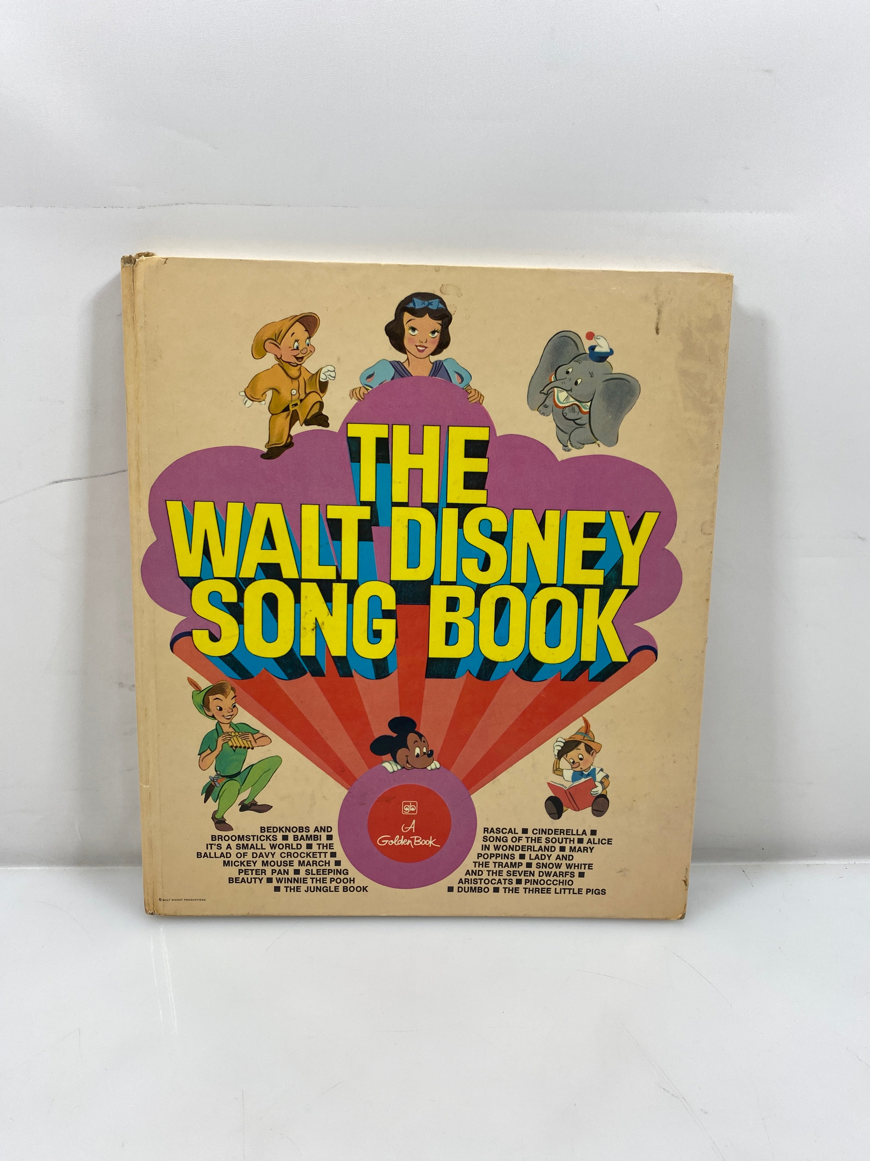 The Walt Disney Song Book Golden Press c1970s HC